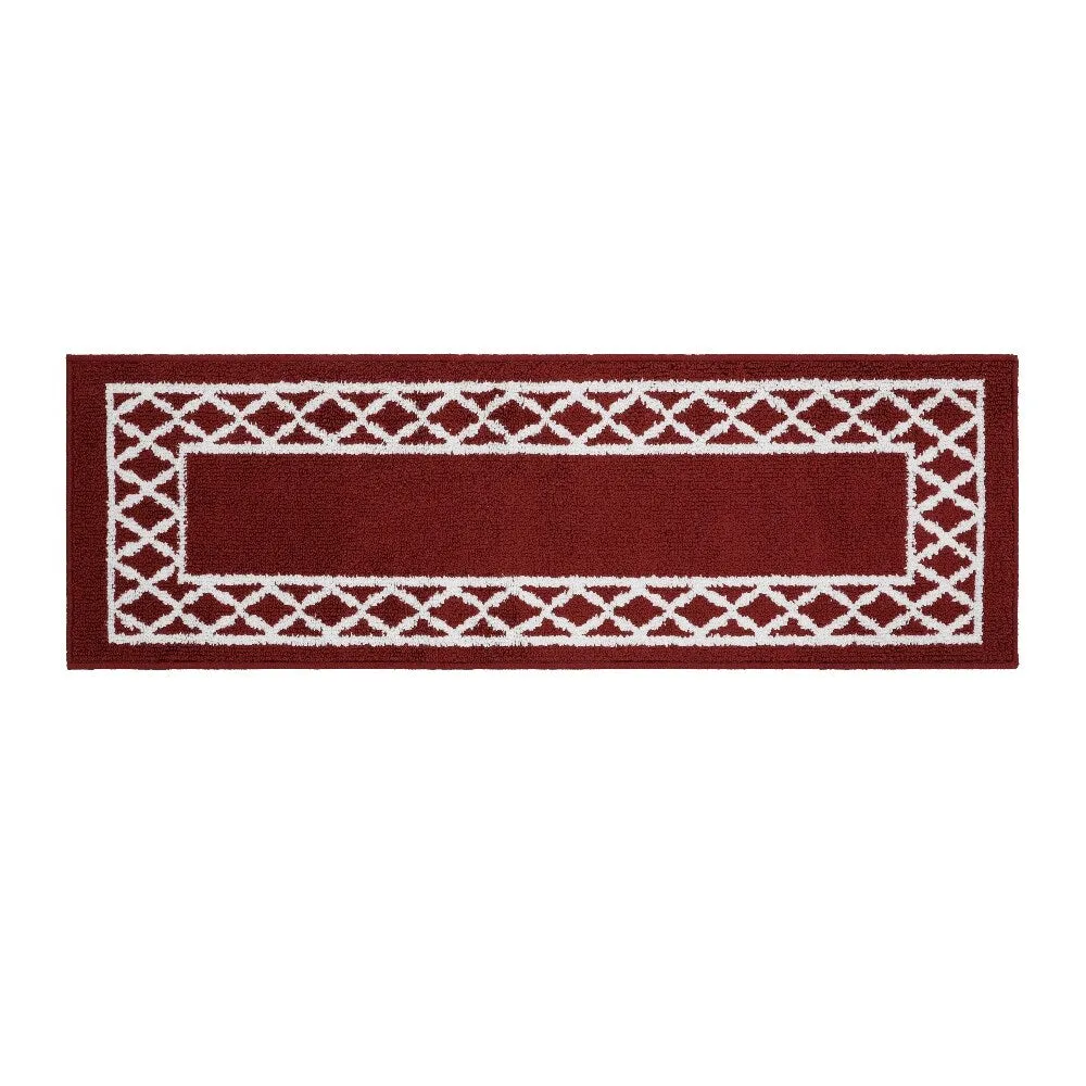 Marina Decoration Decor Non-Slip Rubber Back Runner Carpet Floor Area Rug Indoor Accent Decorative Mat. Moroccan Trellis Design
