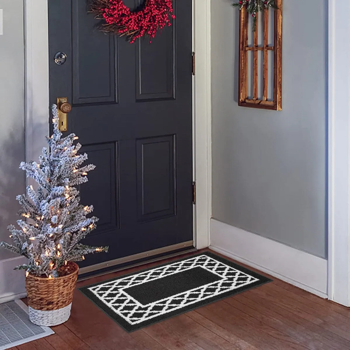 Marina Decoration Decor Non-Slip Rubber Back Runner Carpet Floor Area Rug Indoor Accent Decorative Mat. Moroccan Trellis Design