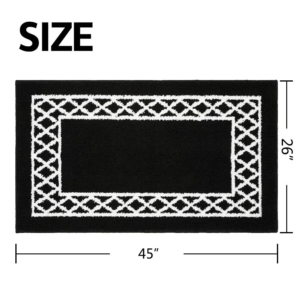 Marina Decoration Decor Non-Slip Rubber Back Runner Carpet Floor Area Rug Indoor Accent Decorative Mat. Moroccan Trellis Design