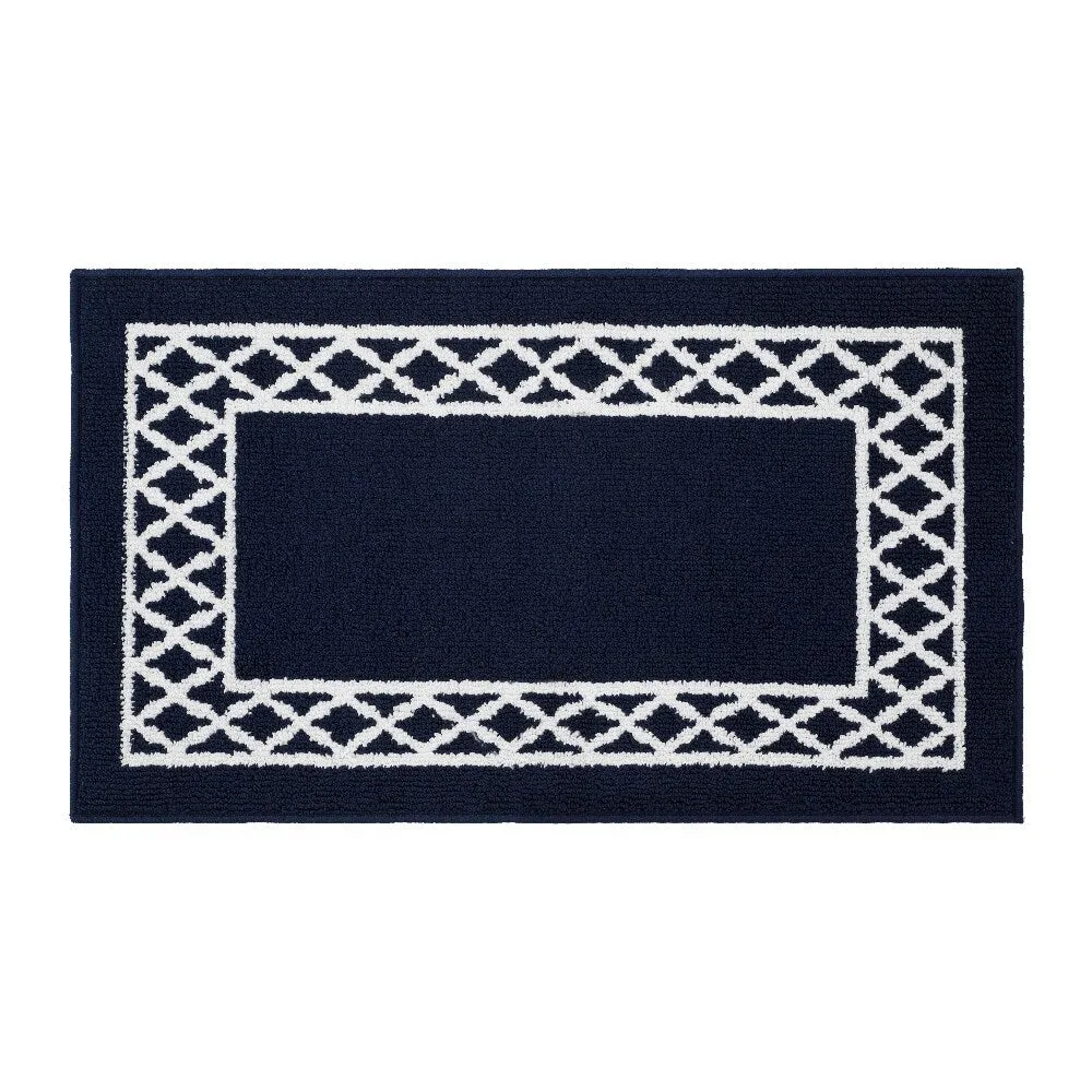 Marina Decoration Decor Non-Slip Rubber Back Runner Carpet Floor Area Rug Indoor Accent Decorative Mat. Moroccan Trellis Design