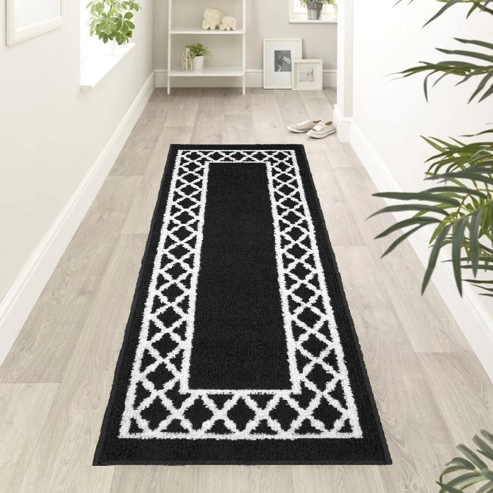 Marina Decoration Decor Non-Slip Rubber Back Runner Carpet Floor Area Rug Indoor Accent Decorative Mat. Moroccan Trellis Design