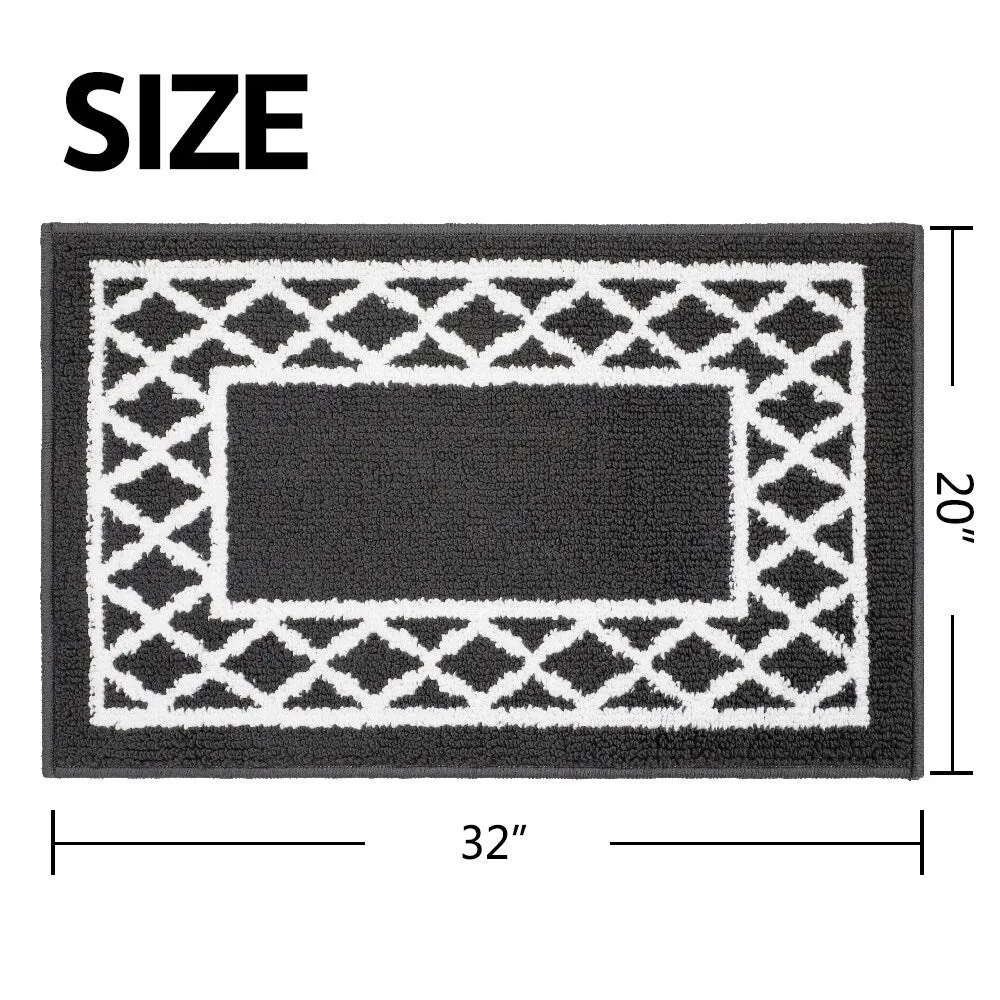 Marina Decoration Decor Non-Slip Rubber Back Runner Carpet Floor Area Rug Indoor Accent Decorative Mat. Moroccan Trellis Design