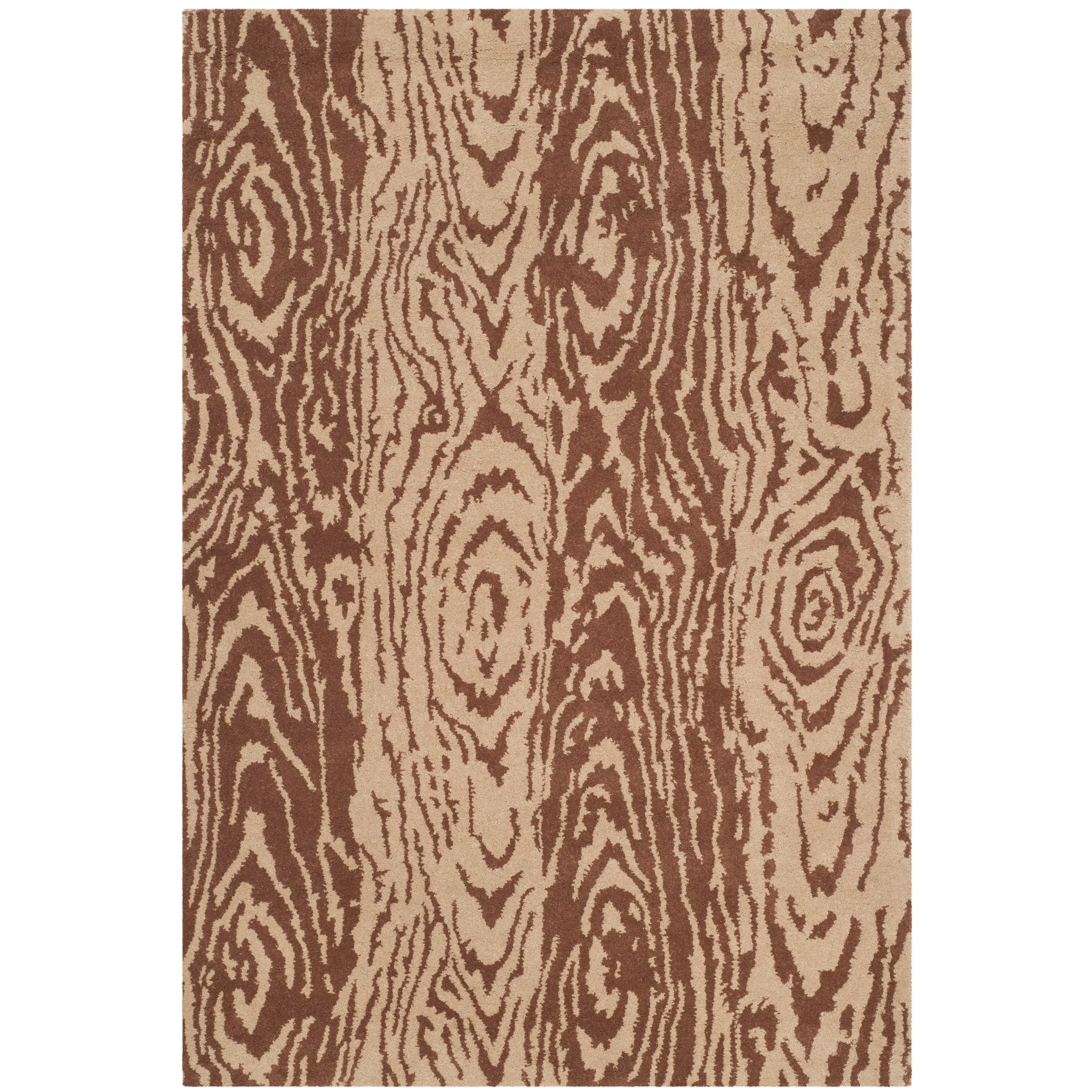 Martha Stewart by SAFAVIEH Handmade Layered Faux Bois Wool Rug