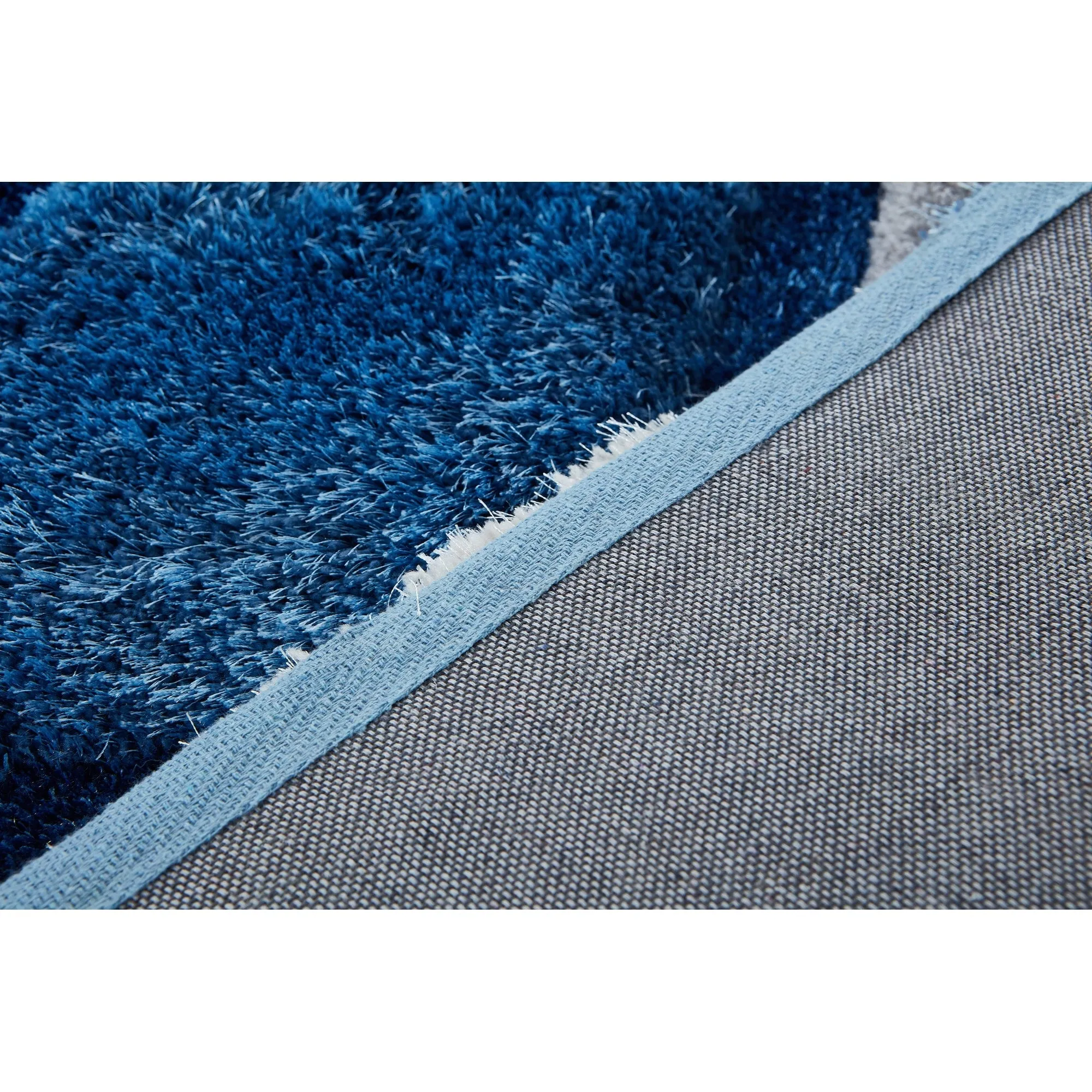 Mateos Shag Collection Blue Area Rug
