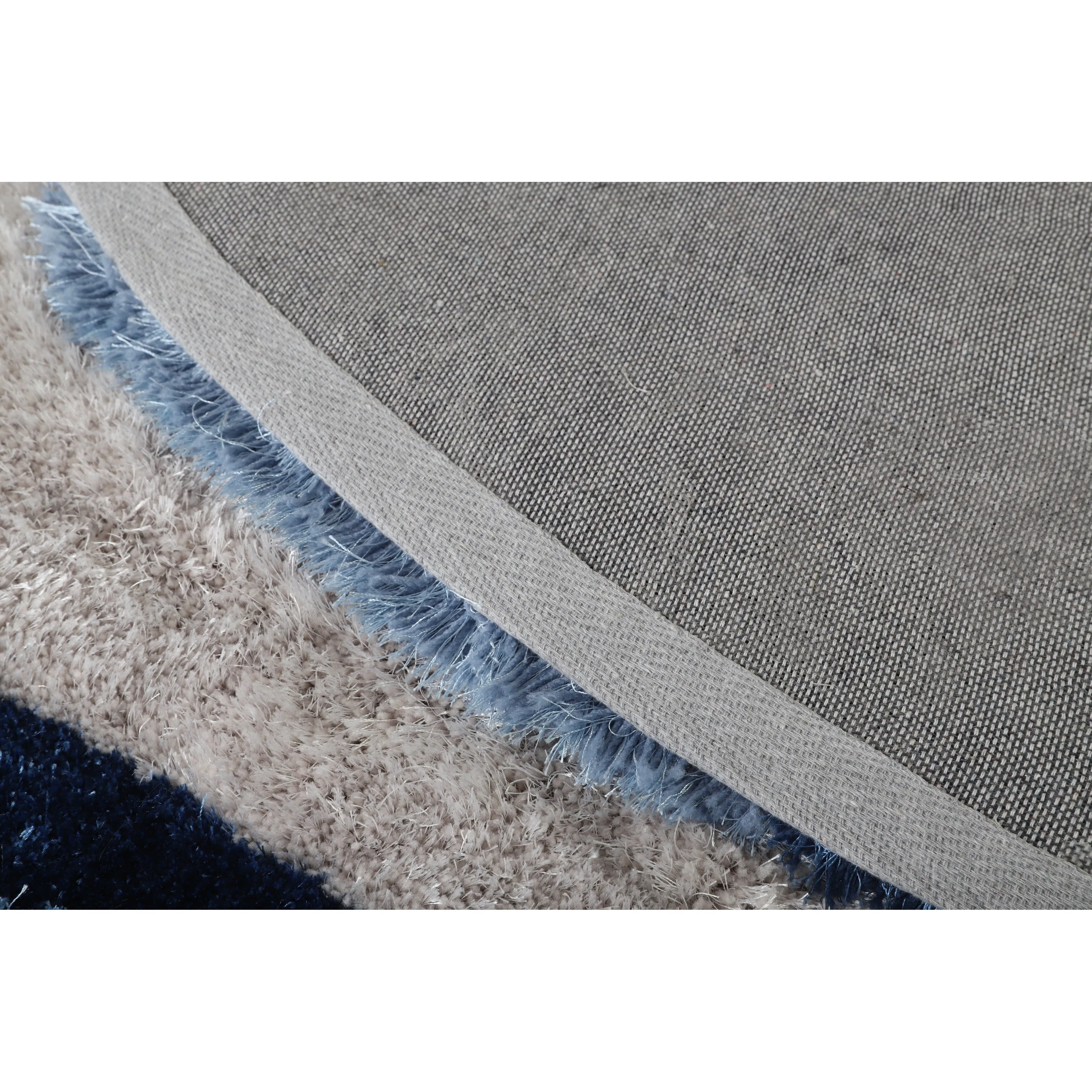 Mateos Shag Collection Blue Area Rug