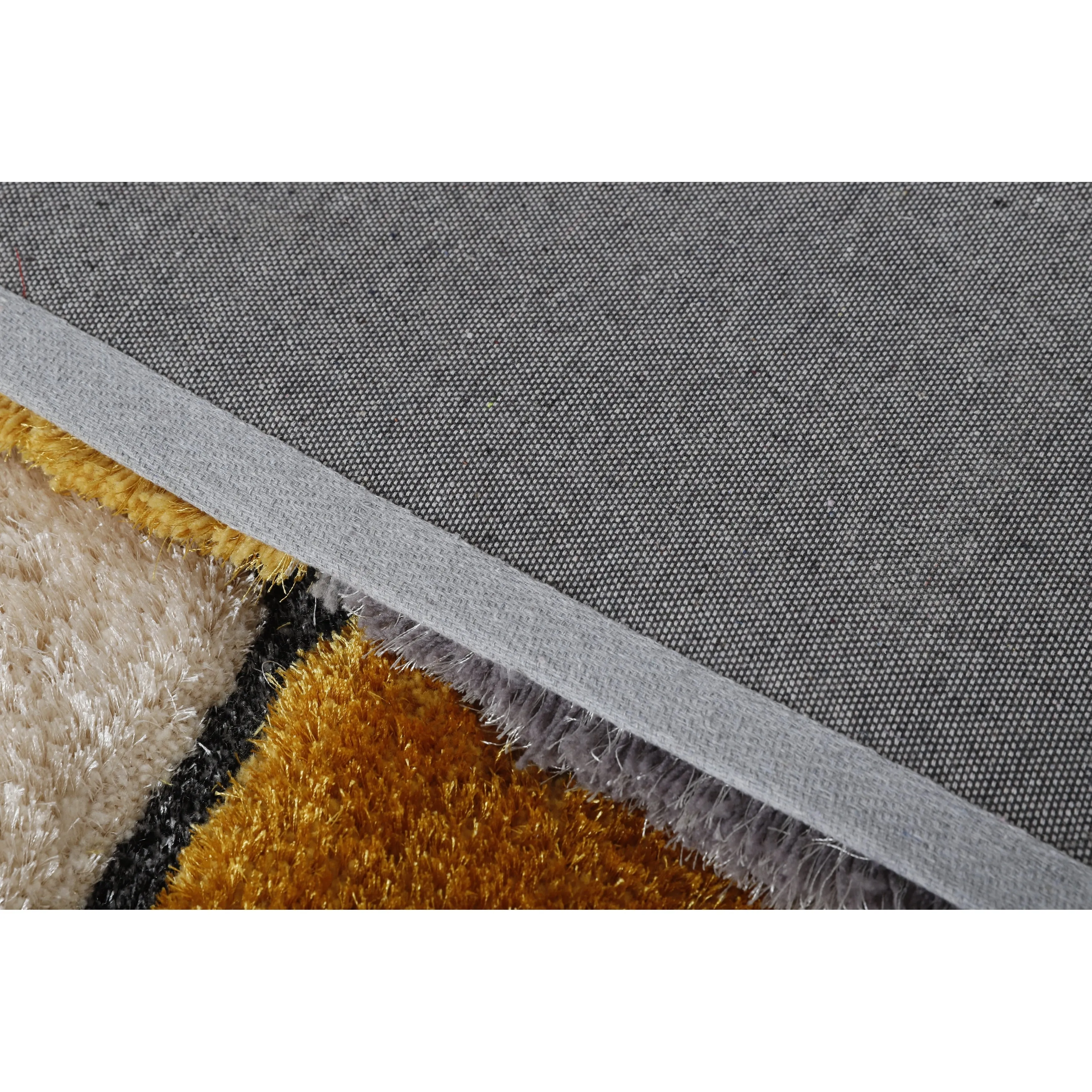 Mateos Shag Collection Stone Area Rug