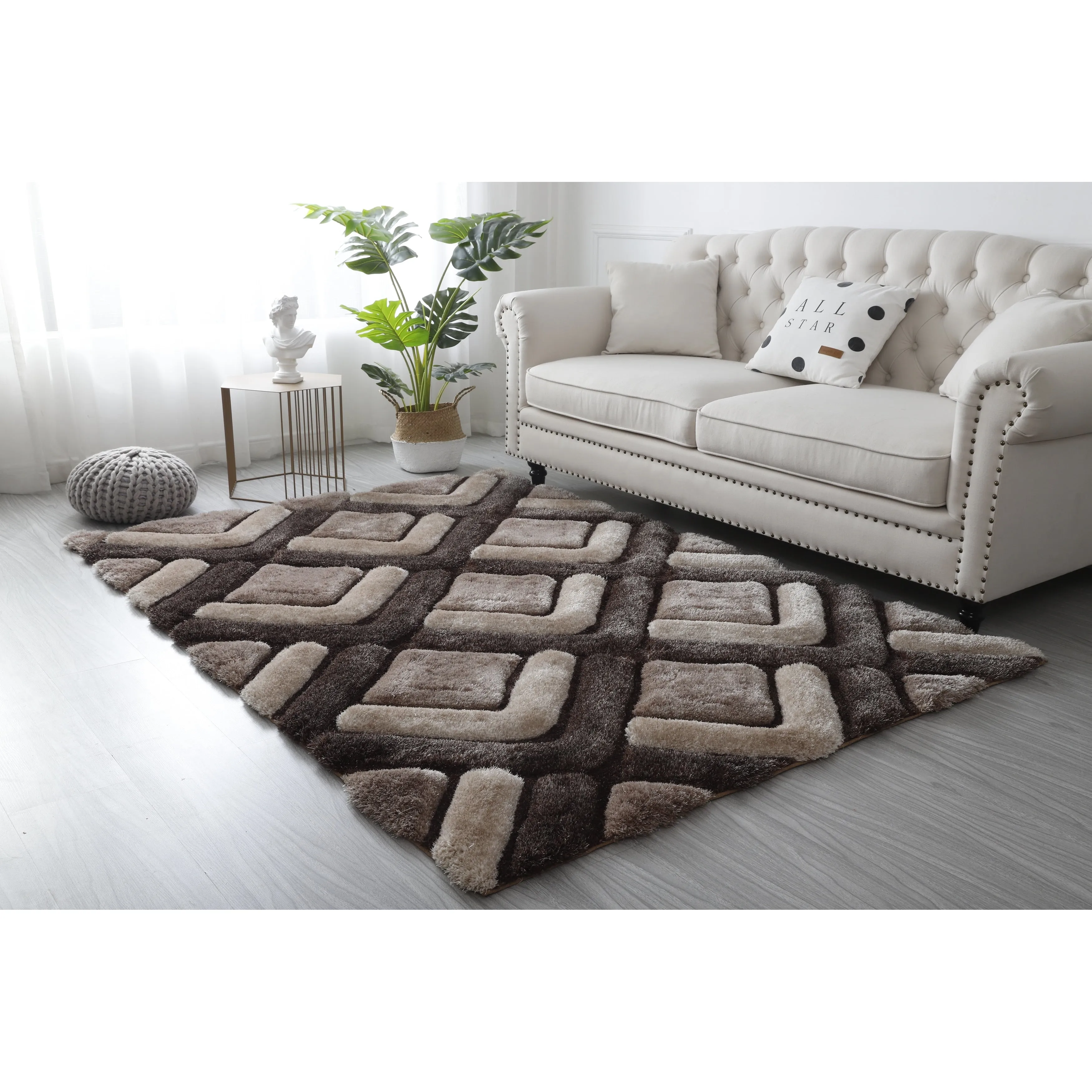 Mateos Shag Contemporary Designed Area Rug