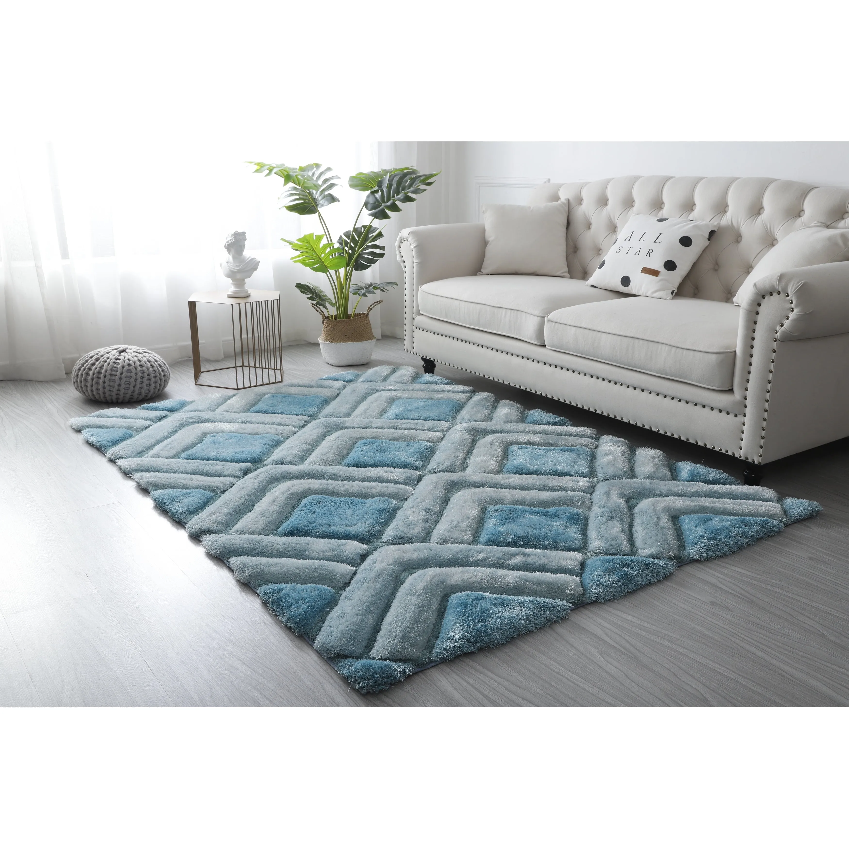 Mateos Shag Contemporary Designed Area Rug