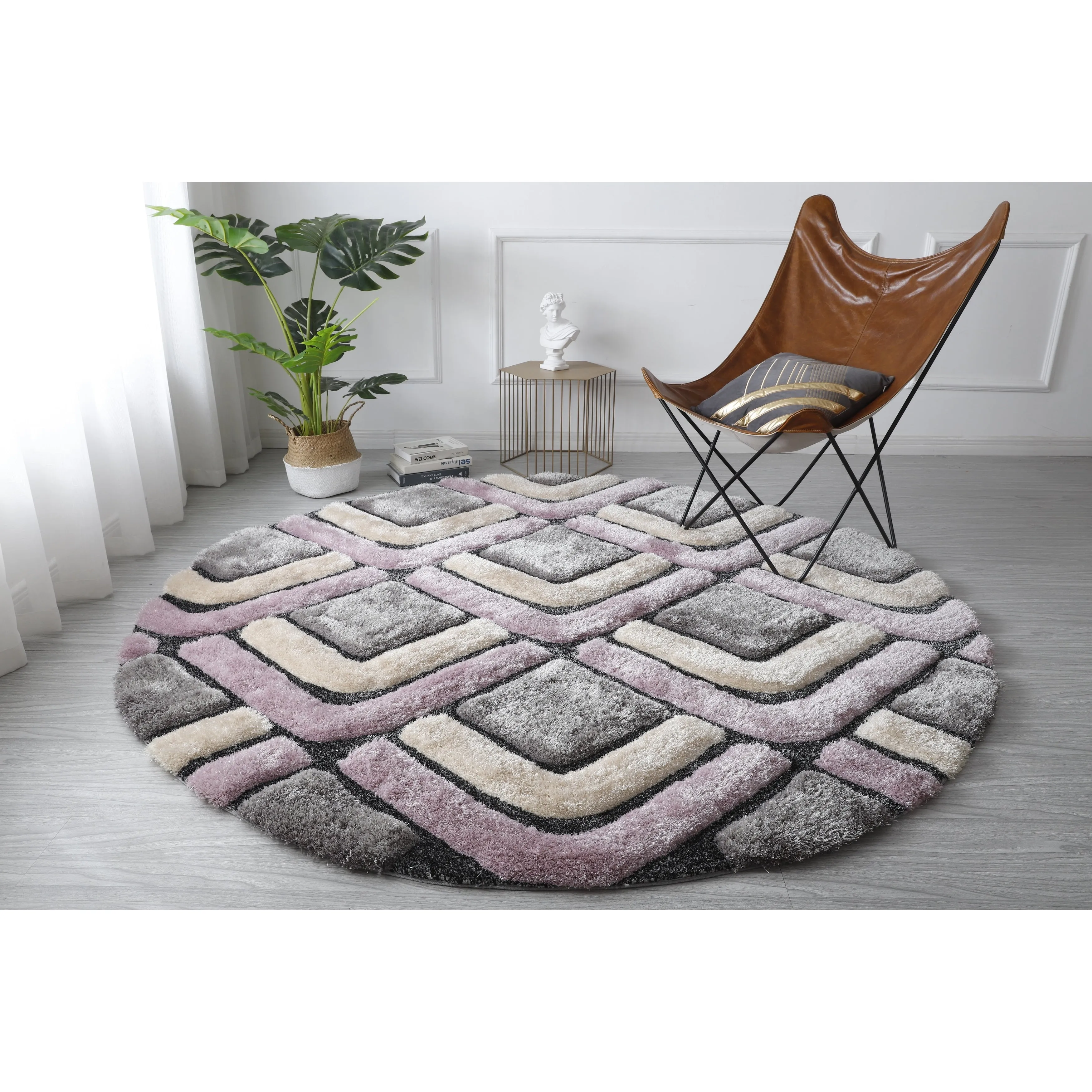Mateos Shag Contemporary Designed Area Rug