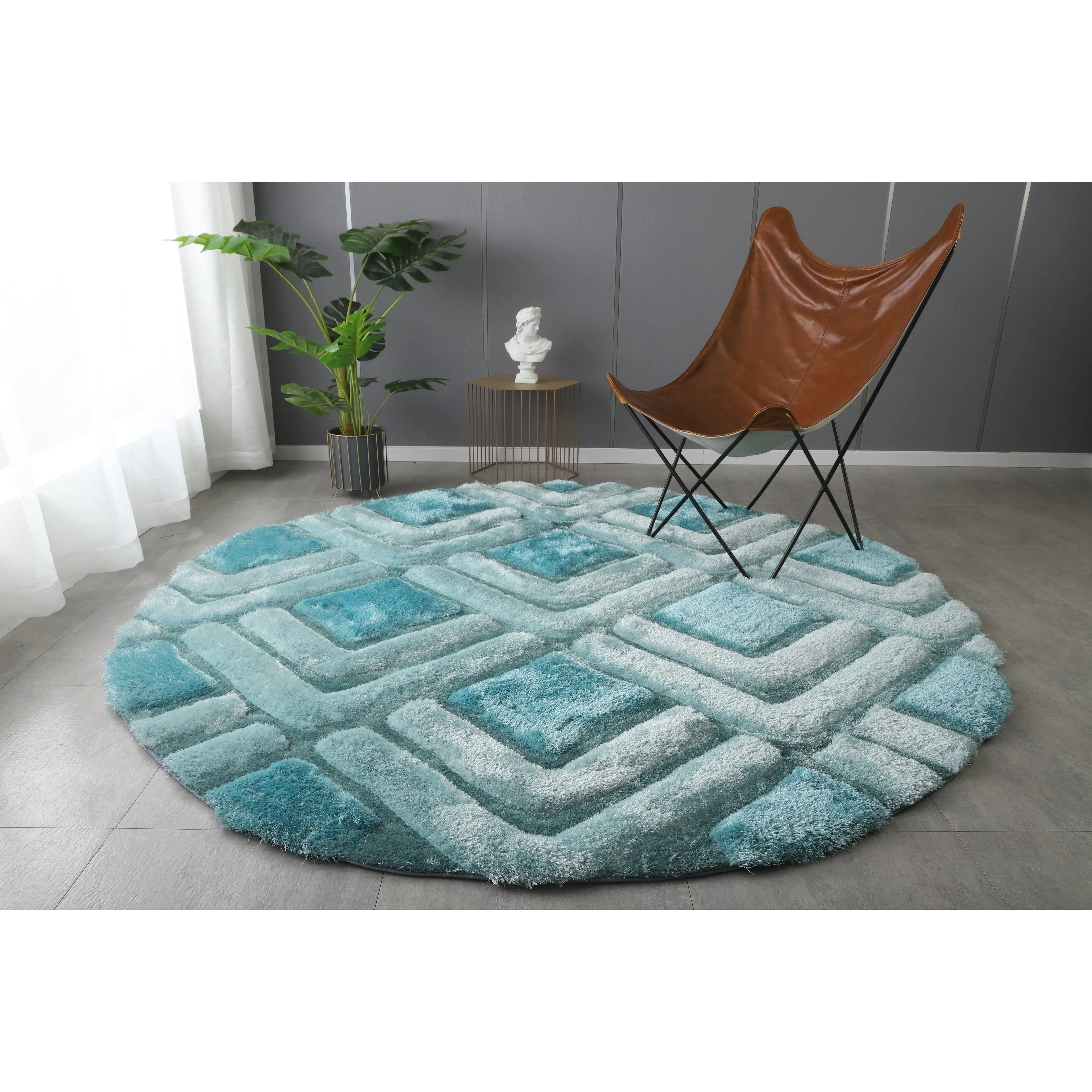 Mateos Shag Contemporary Designed Area Rug