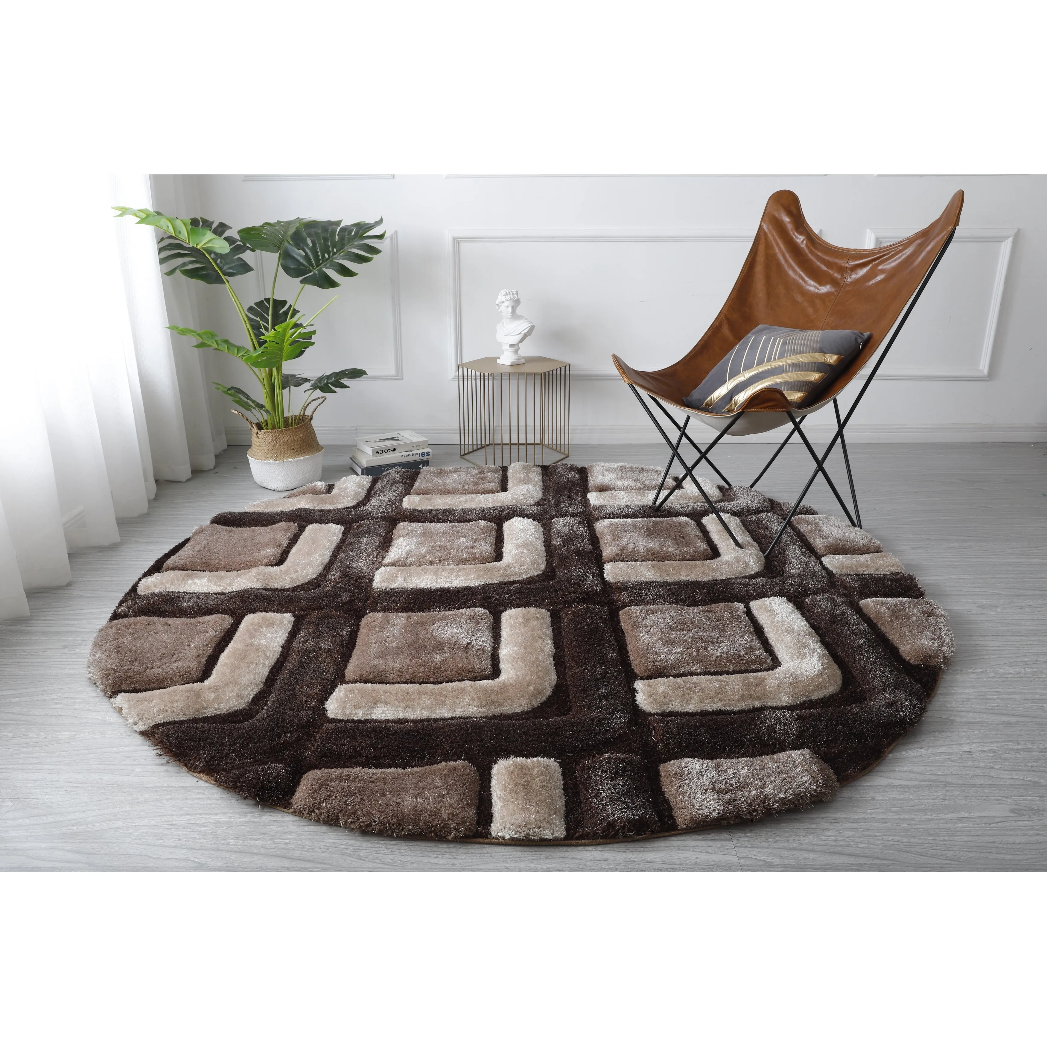 Mateos Shag Contemporary Designed Area Rug