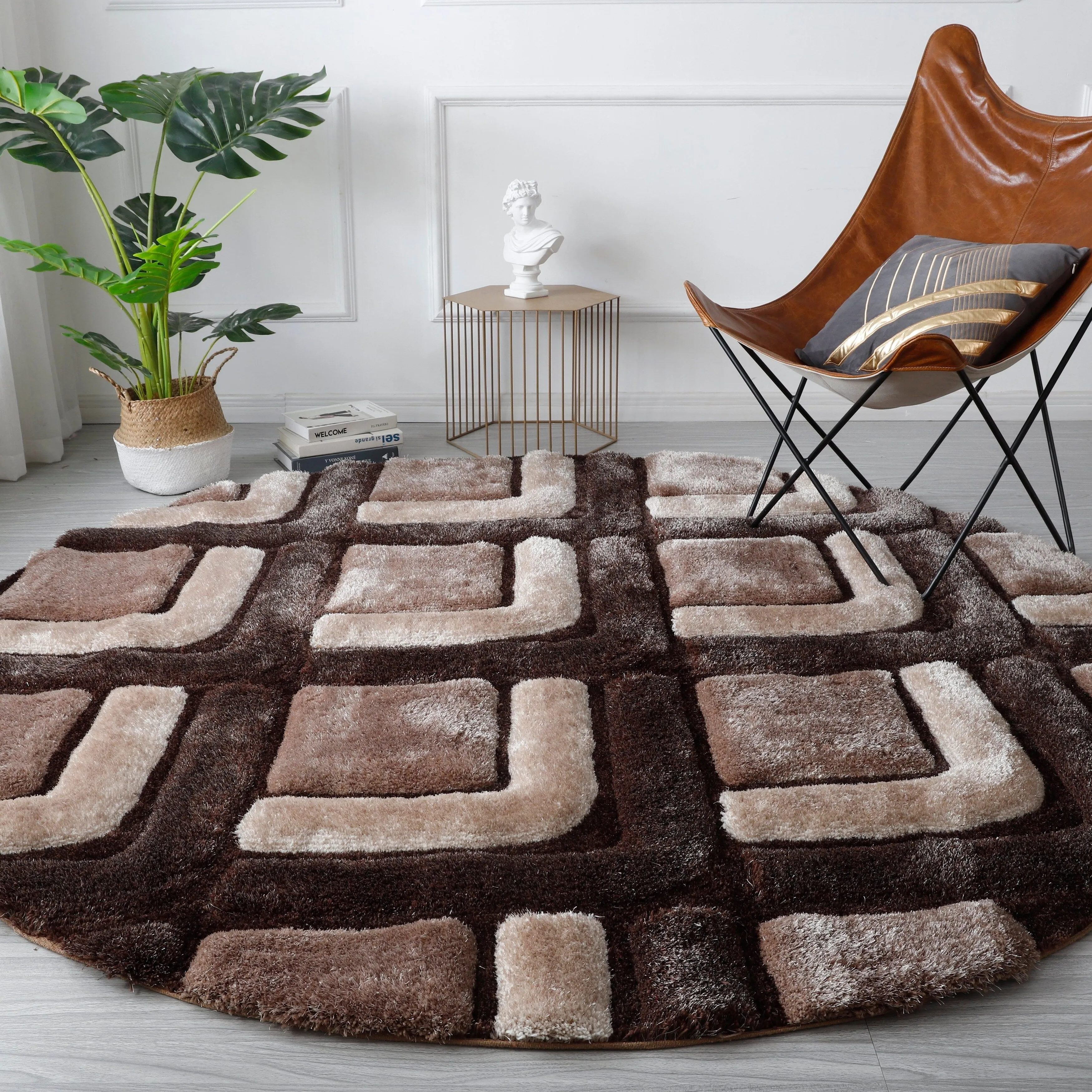 Mateos Shag Contemporary Designed Area Rug
