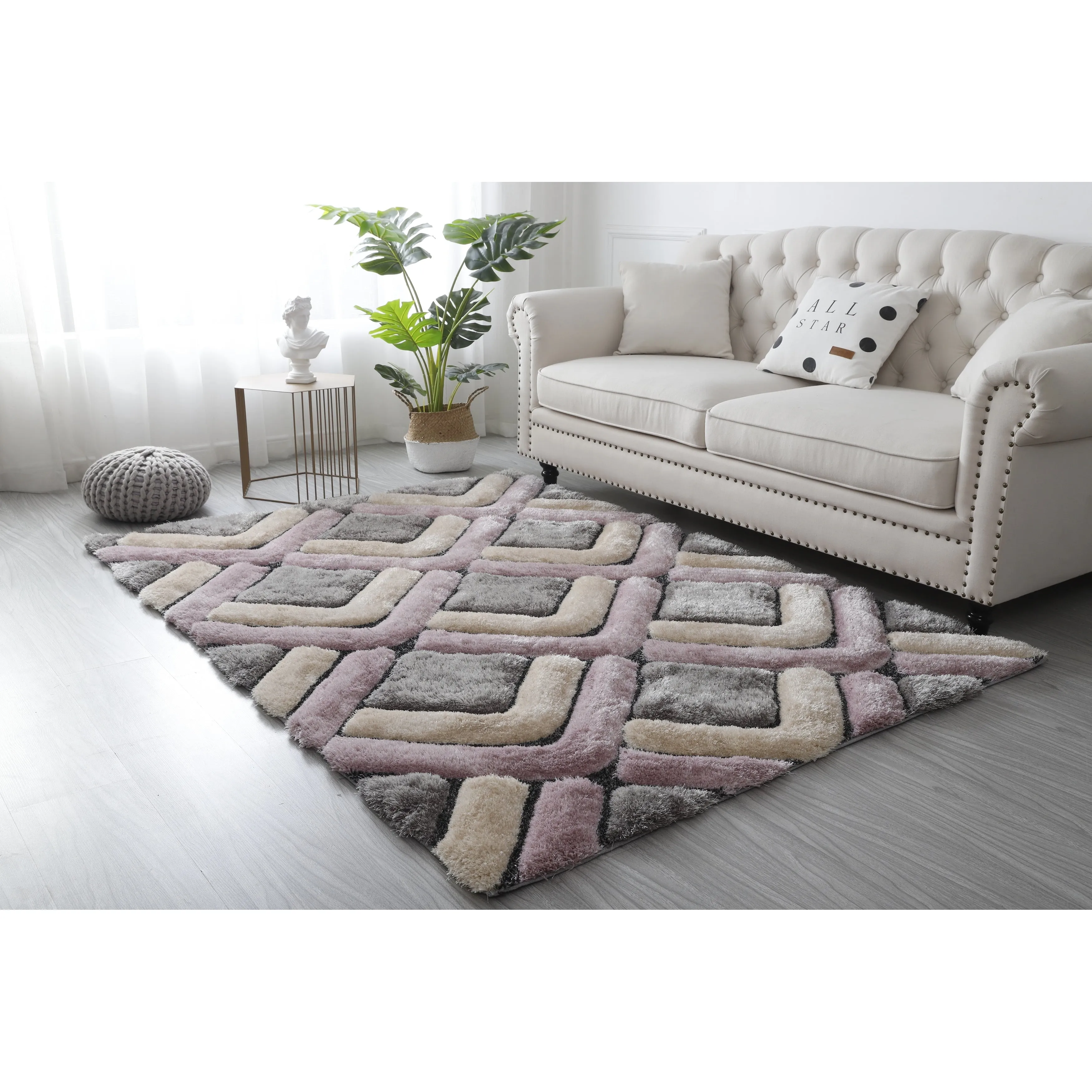 Mateos Shag Contemporary Designed Area Rug