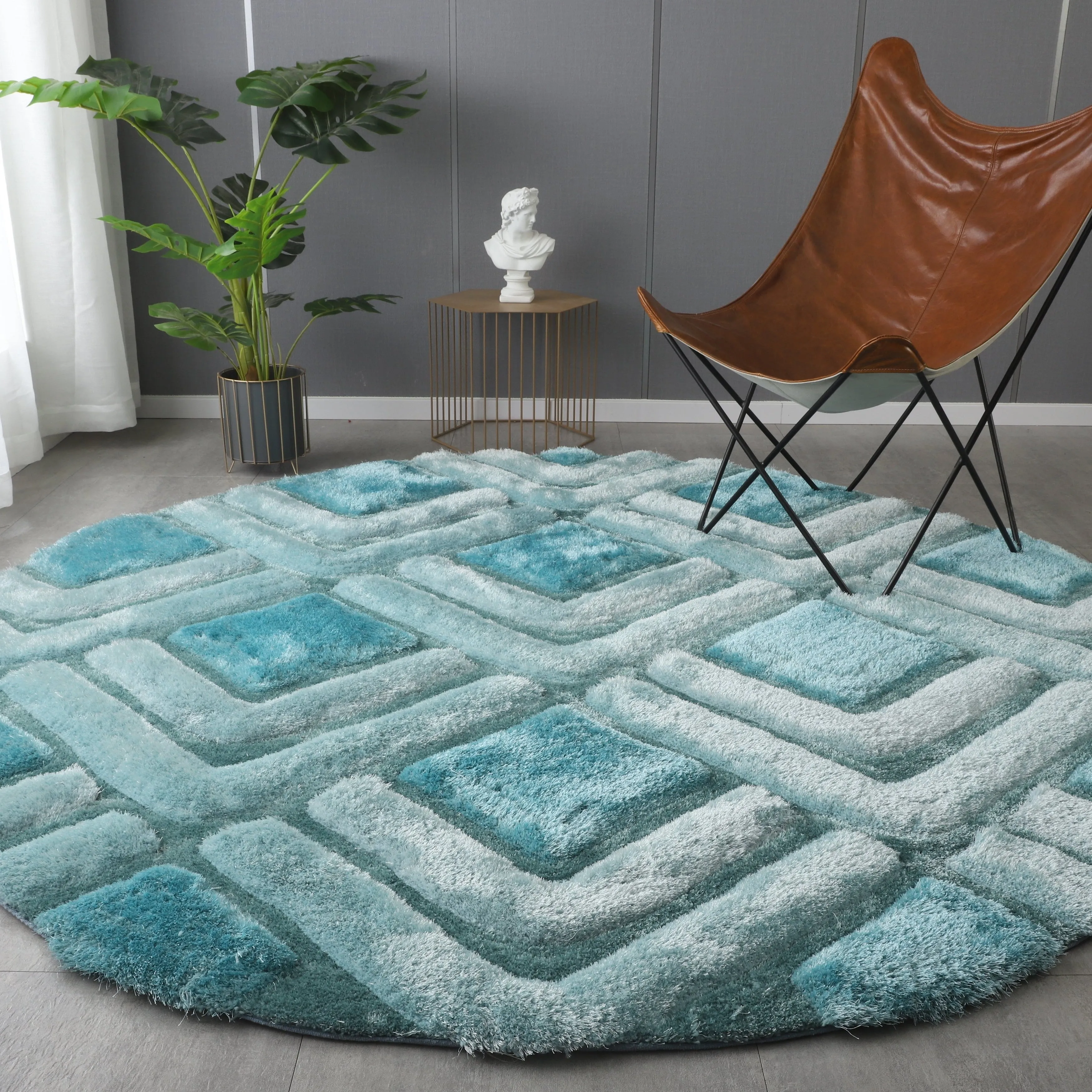 Mateos Shag Contemporary Designed Area Rug
