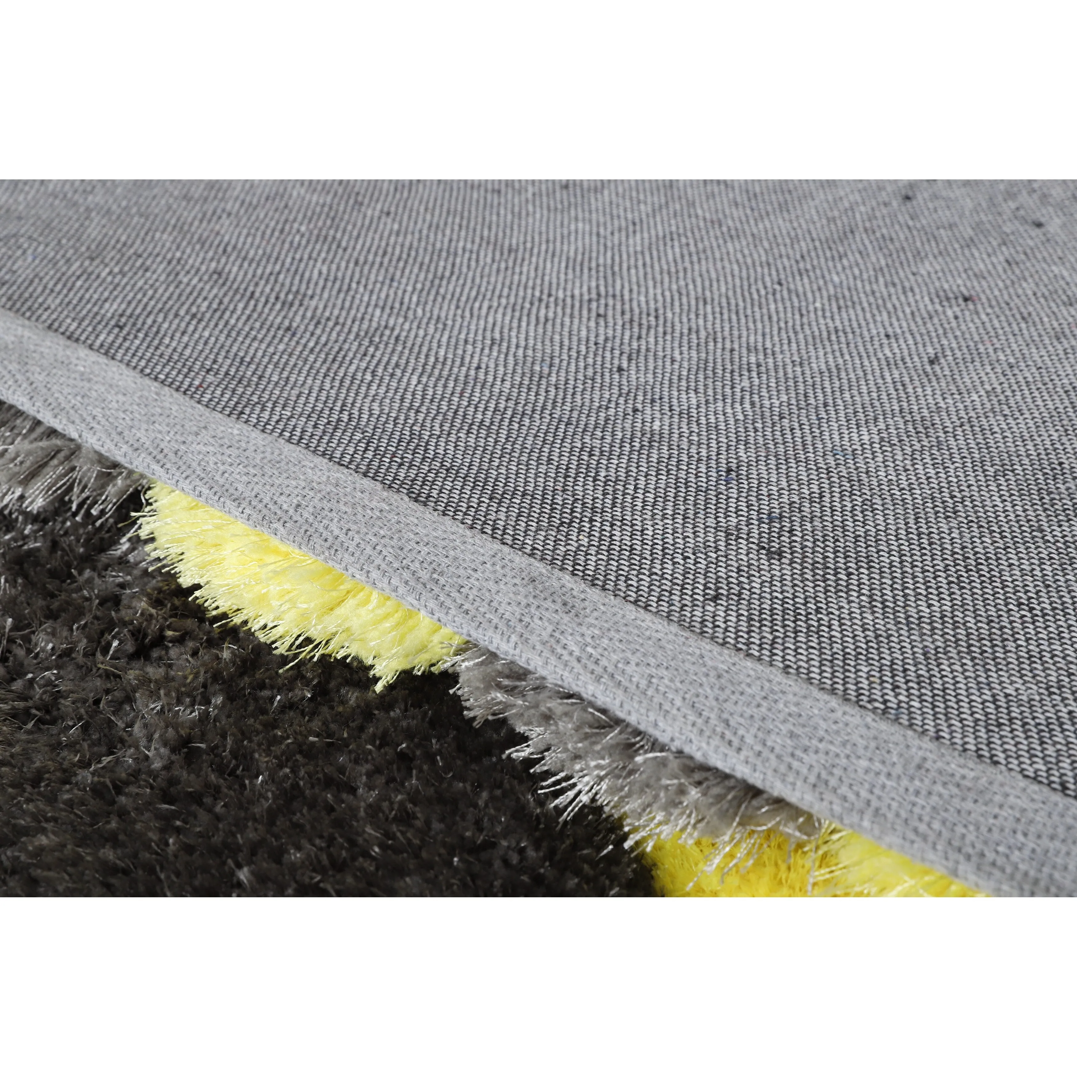 Mateos Shag Yellow/Grey Contemporary Area Rug