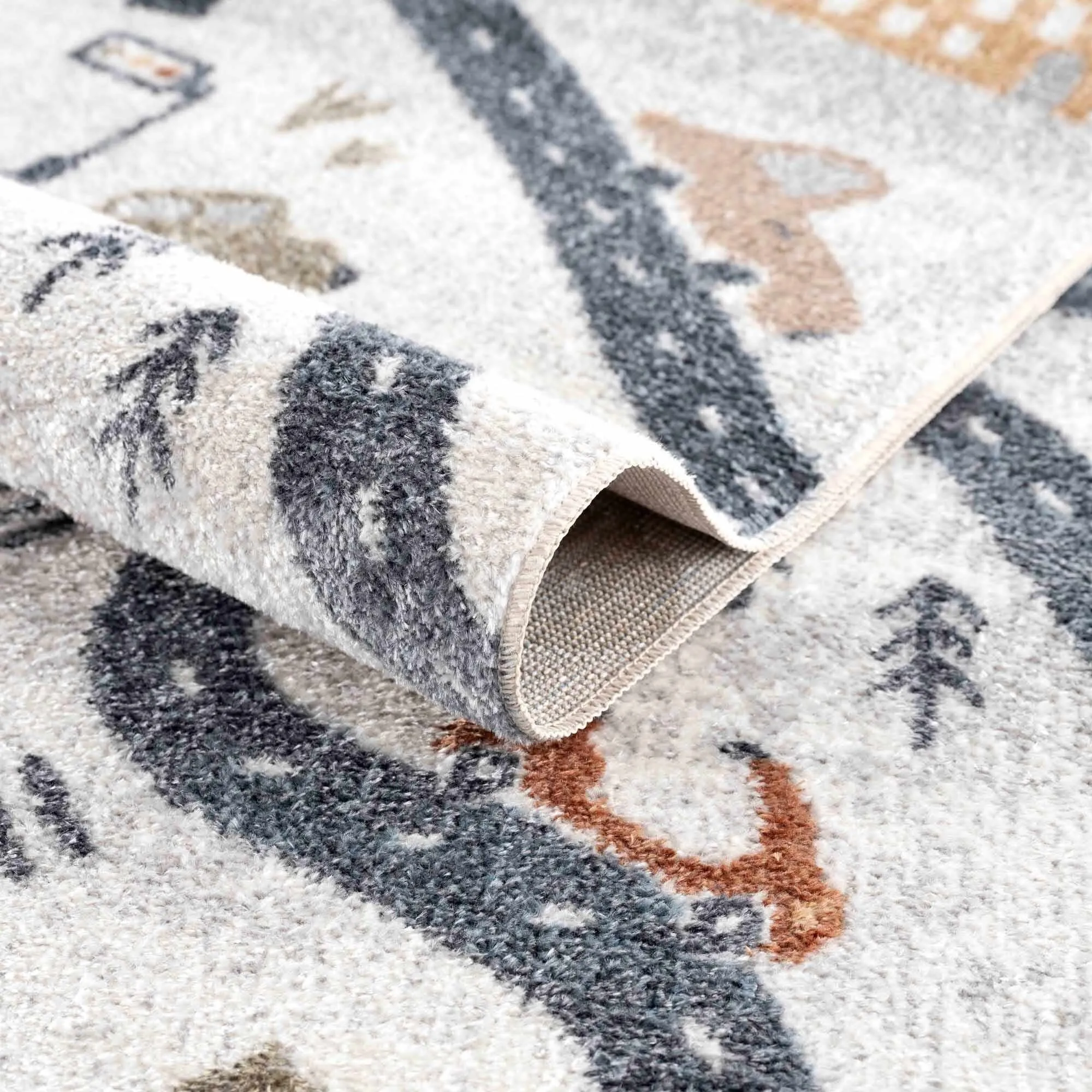 Mave Machine Washable Road Street Car Pattern Kids Room Boys Room Area Rug