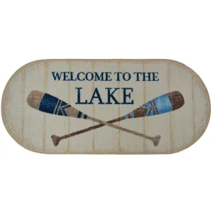 Mayberry Cozy Cabin Welcome to the Lake Accent Non-slip Lodge Cabin Mat - 20x44
