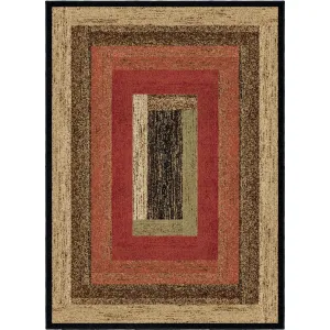 Mayberry Hearthside Rustic Panel Striped Lodge Area Rug