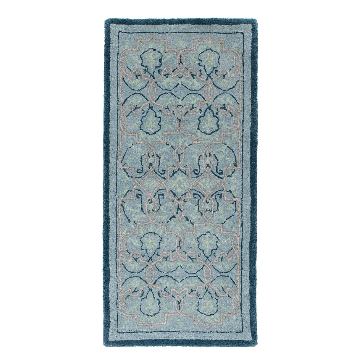 Minuteman International 44 L Rectangle Multicolored Wool Indoor Hearth Rug w/Turkish Tabriz Pattern - 3'6
