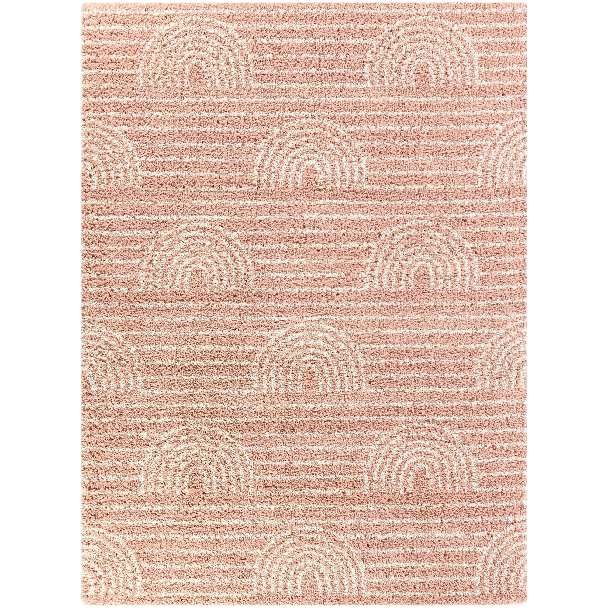 Mod-Tod Hailey Kids Rainbow Print Shag Berber Area Rug