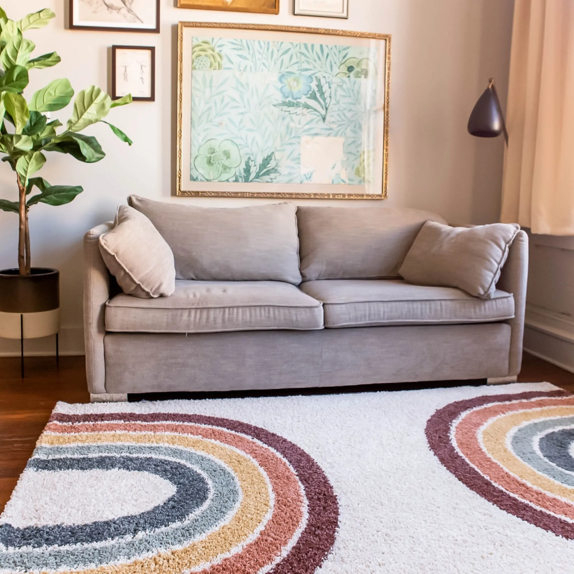 Mod-Tod Kristina Kids Rainbow Shag Area Rug