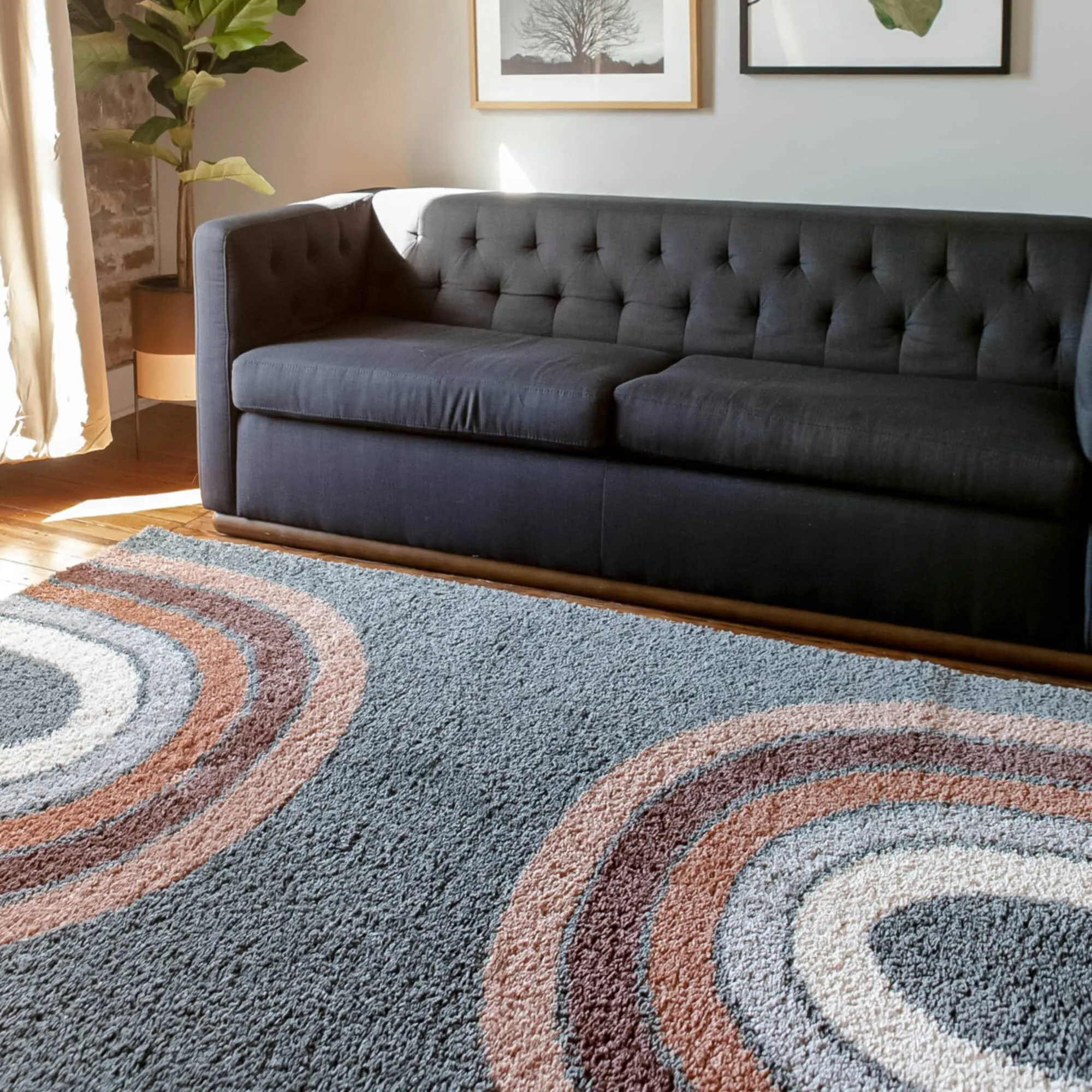 Mod-Tod Kristina Kids Rainbow Shag Area Rug