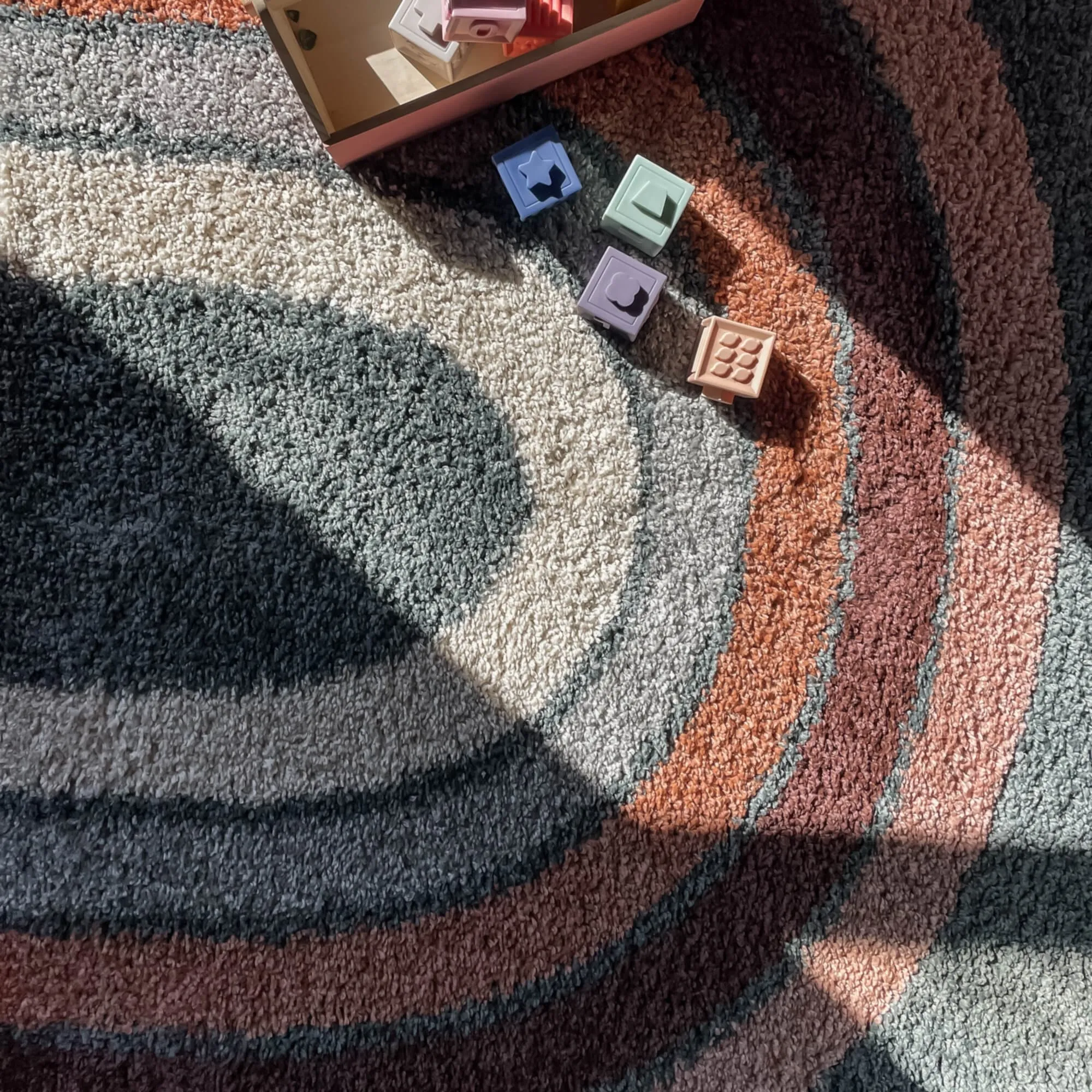 Mod-Tod Kristina Kids Rainbow Shag Area Rug