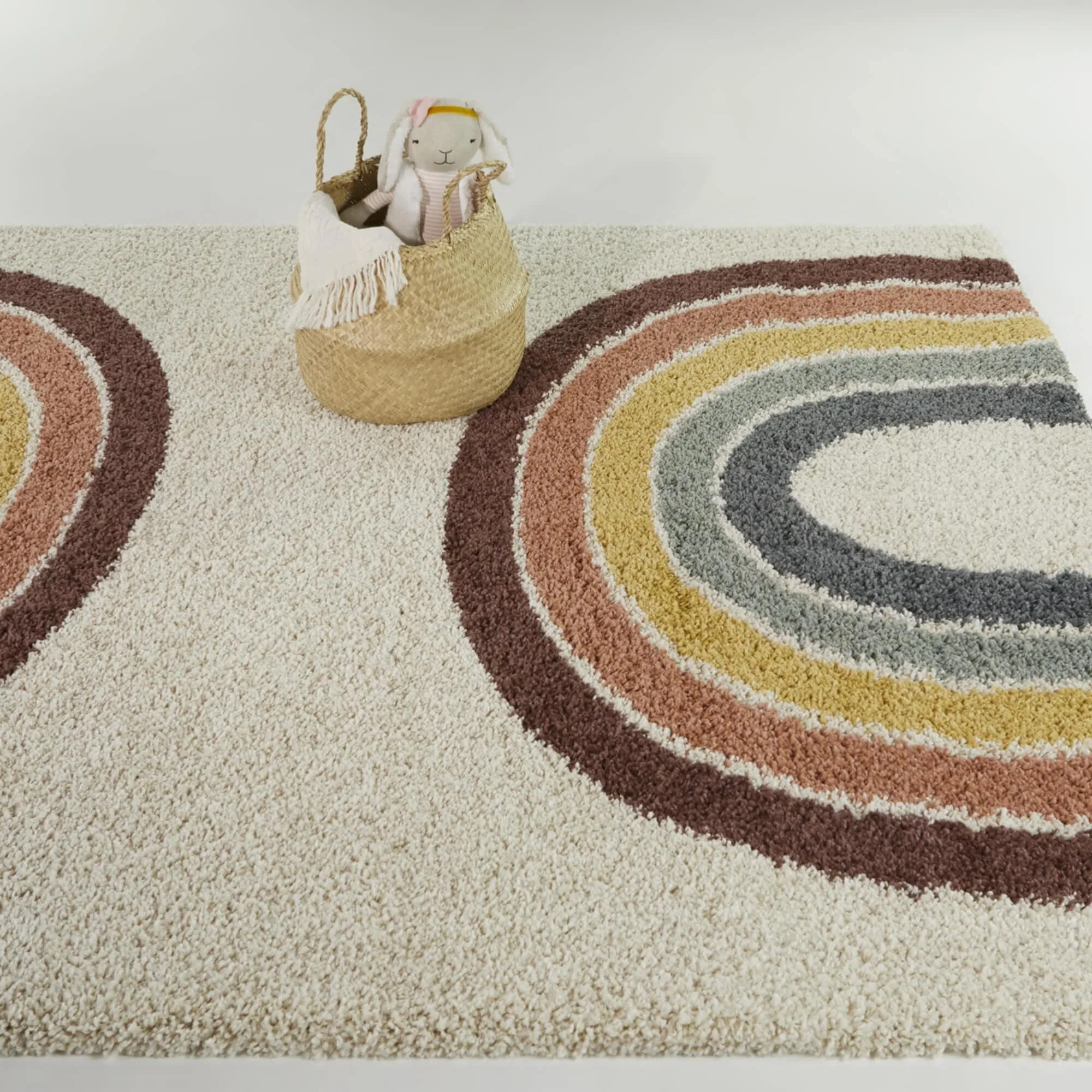 Mod-Tod Kristina Kids Rainbow Shag Area Rug