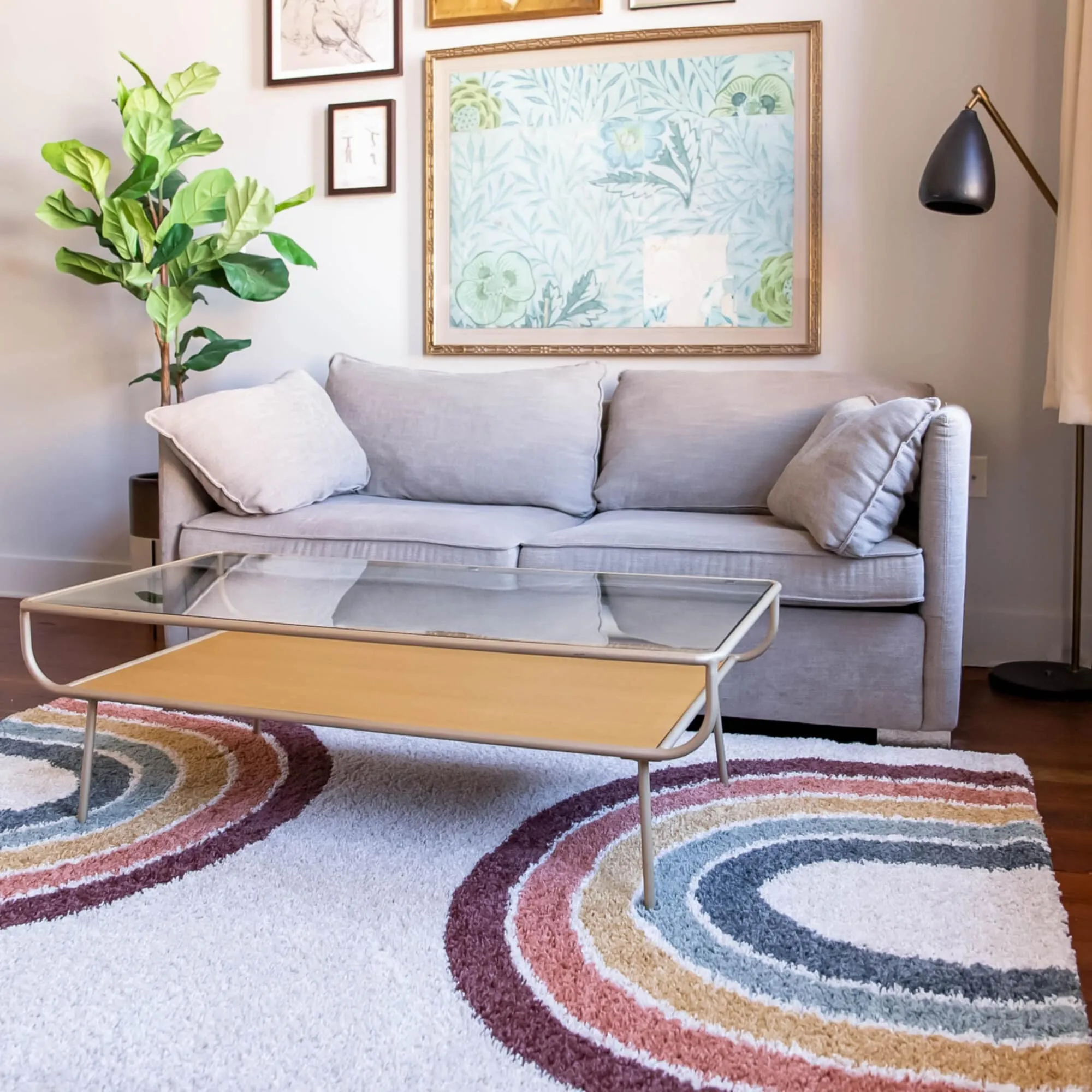 Mod-Tod Kristina Kids Rainbow Shag Area Rug