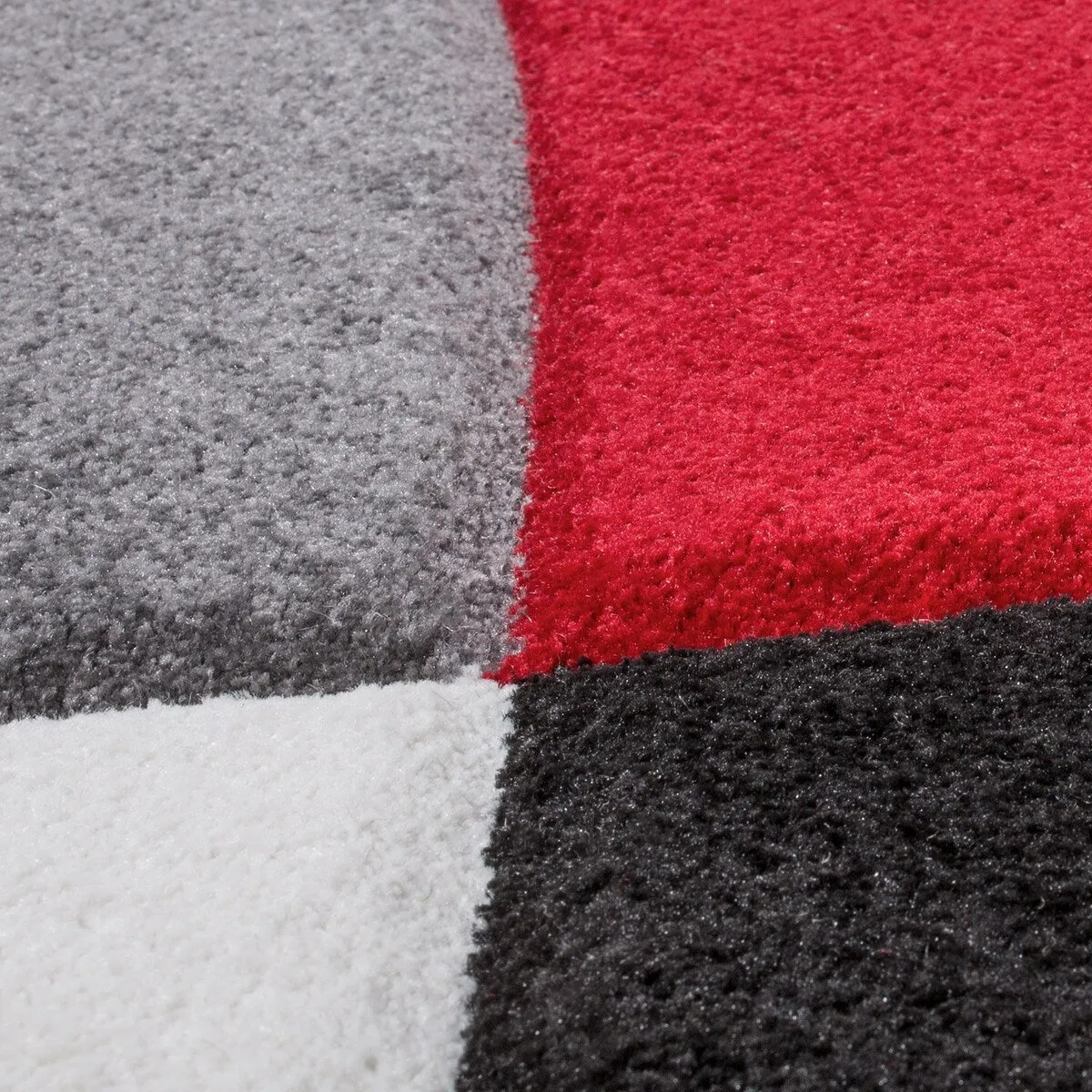 Modern Area Rug Abstract Geometric Pattern with Contour Cut