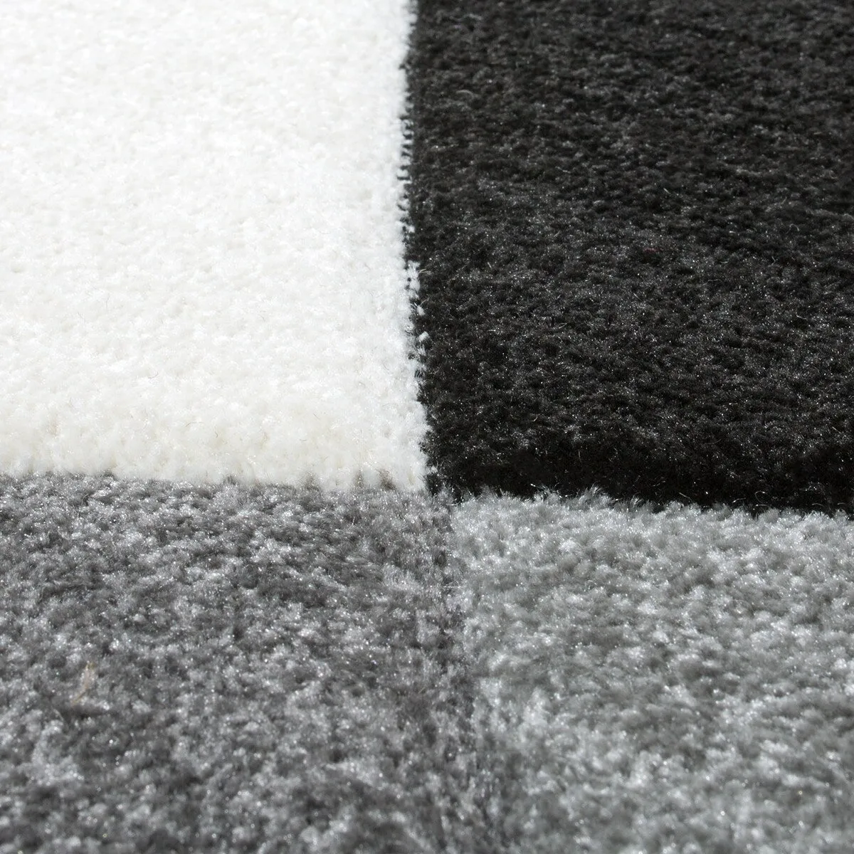 Modern Area Rug Abstract Geometric Pattern with Contour Cut