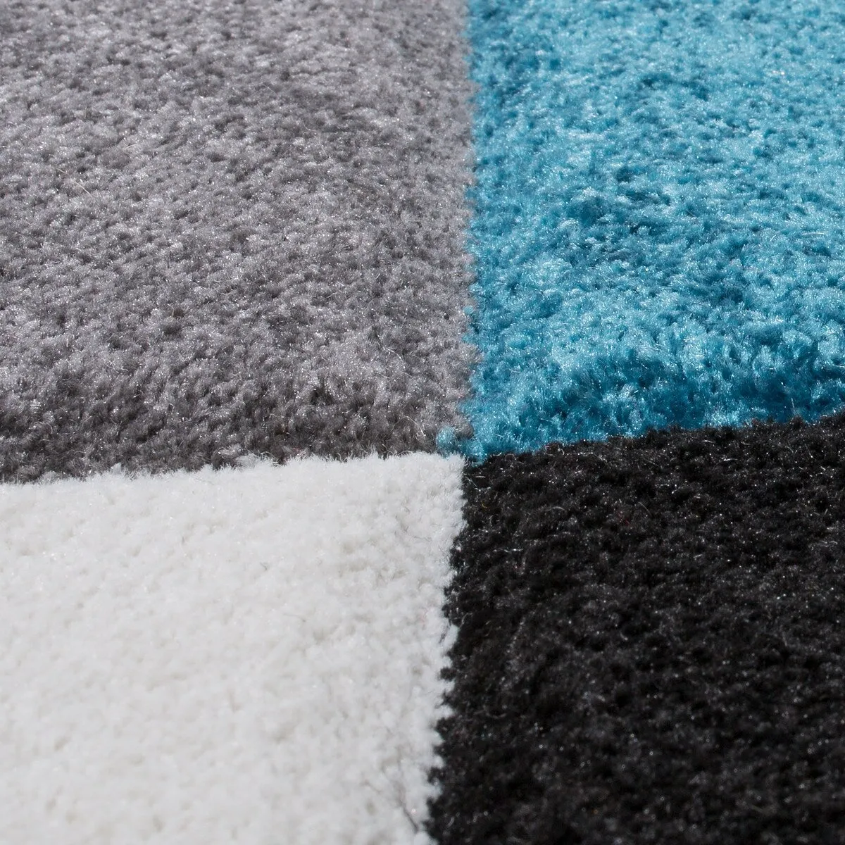 Modern Area Rug Abstract Geometric Pattern with Contour Cut