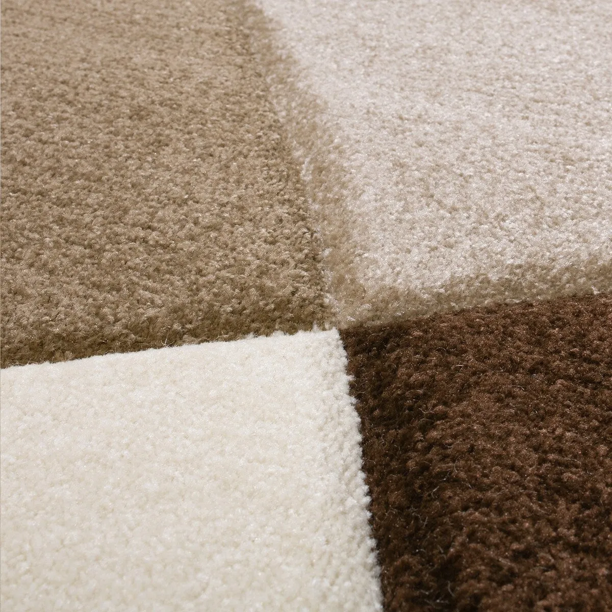 Modern Area Rug Abstract Geometric Pattern with Contour Cut
