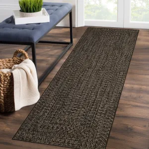 Modern Braided Print Rug Washable Area Rugs for Living Room Bedroom