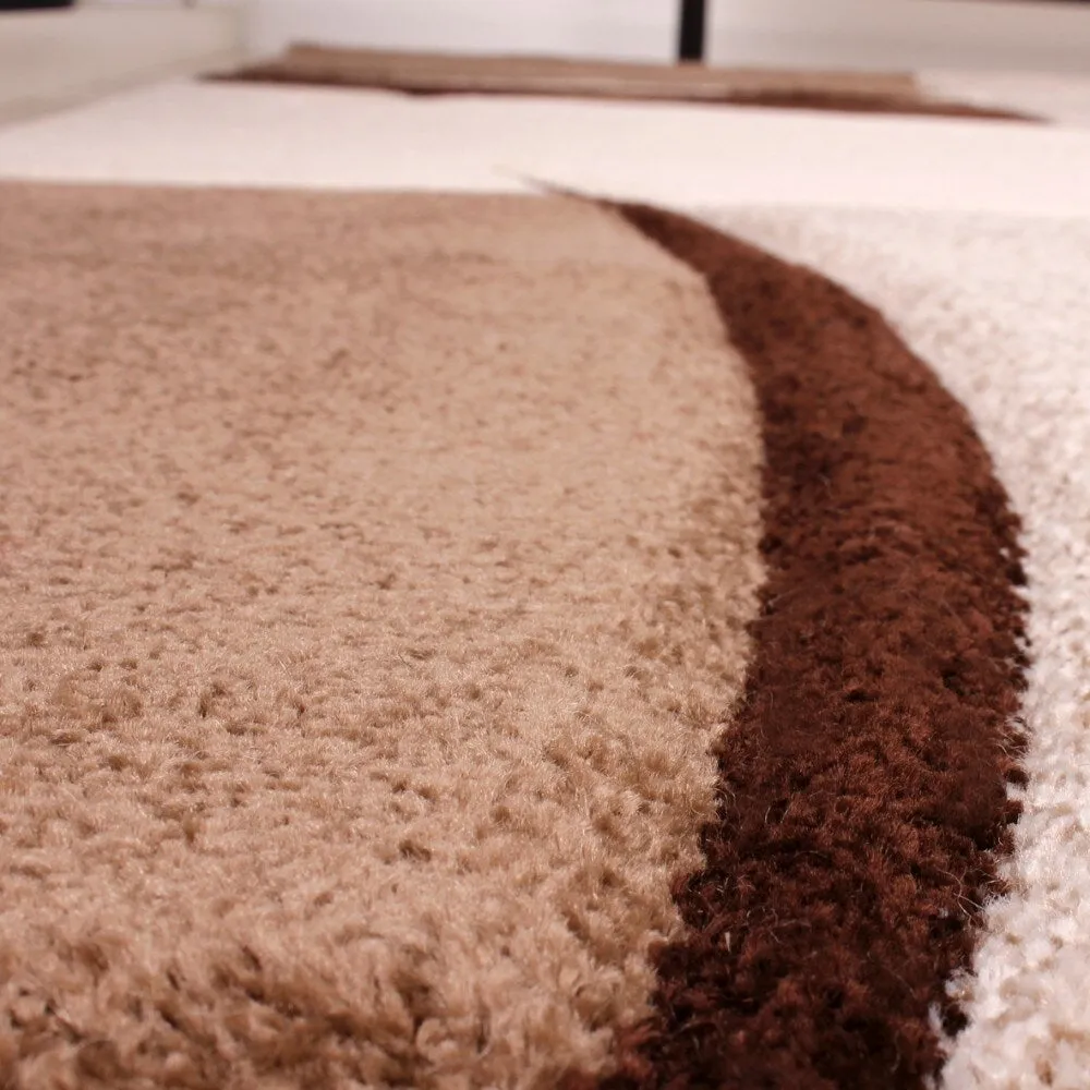 Modern Checkered Area Rug with Contour Cut