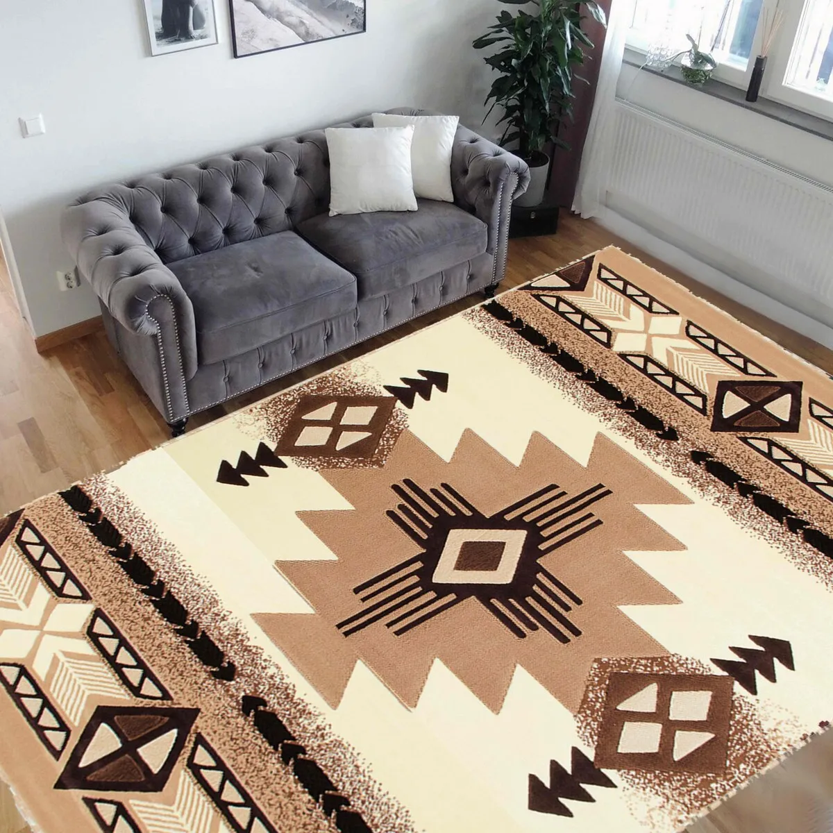 Modern Contemporary Southwestern/Native American Style Area Rug - Stylish Decor for Any Space