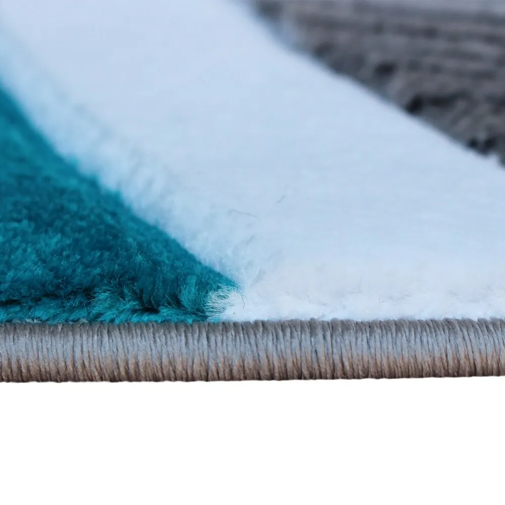 Modern High-Low Sculpted Swirl Design Abstract Area Rug