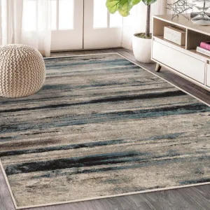 Modern Lines Abstract Striped Indoor Runner or Area Rug by Superior