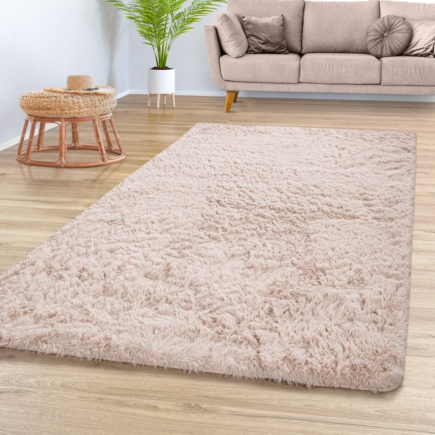 Modern Shag Rug Soft & Fluffy In Solid Colors