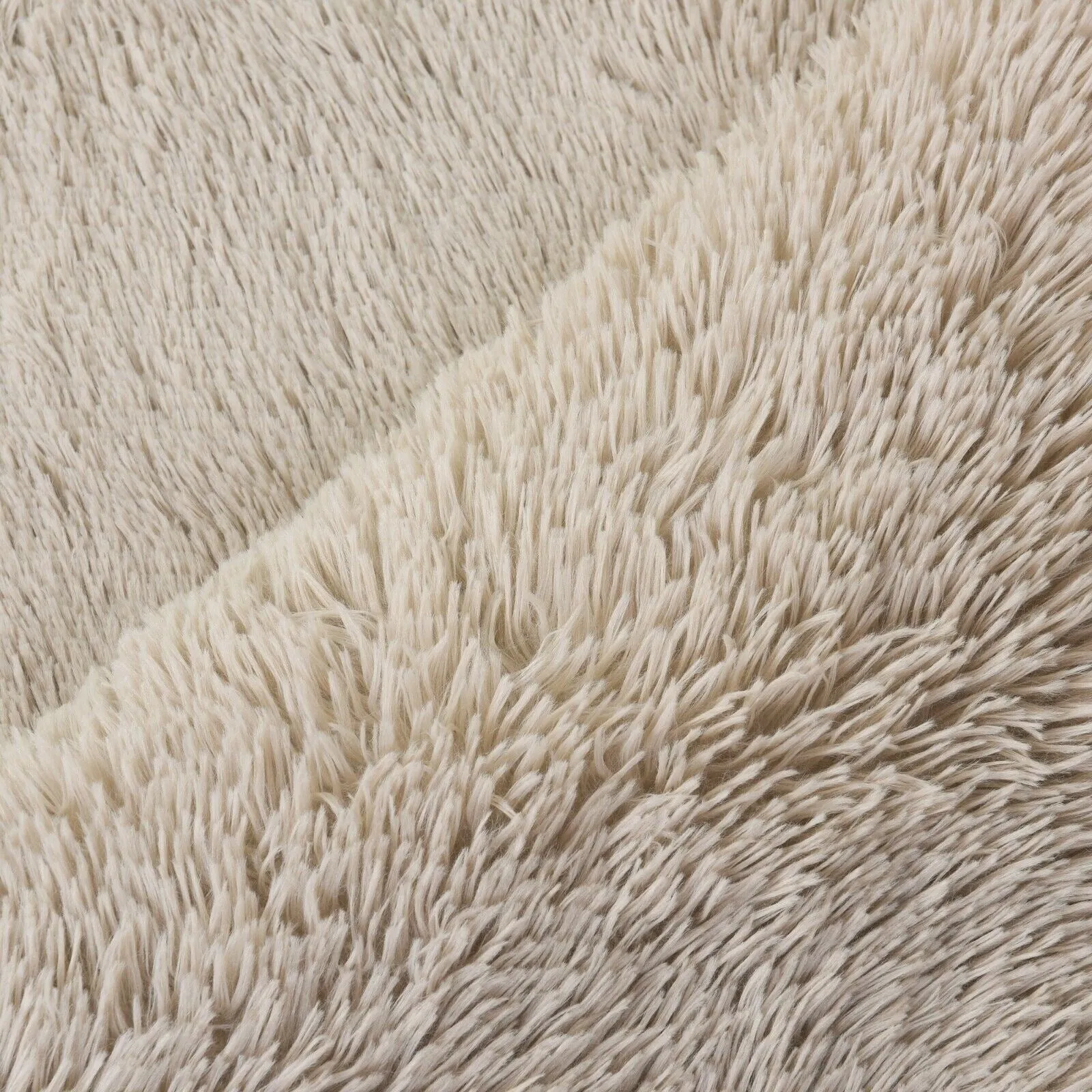 Modern Soft PV Plush Furry Area Rug - Non-Slip Fuzzy Shag - Floor Carpet for Bedroom. Living Room. Nursery - Solid Color