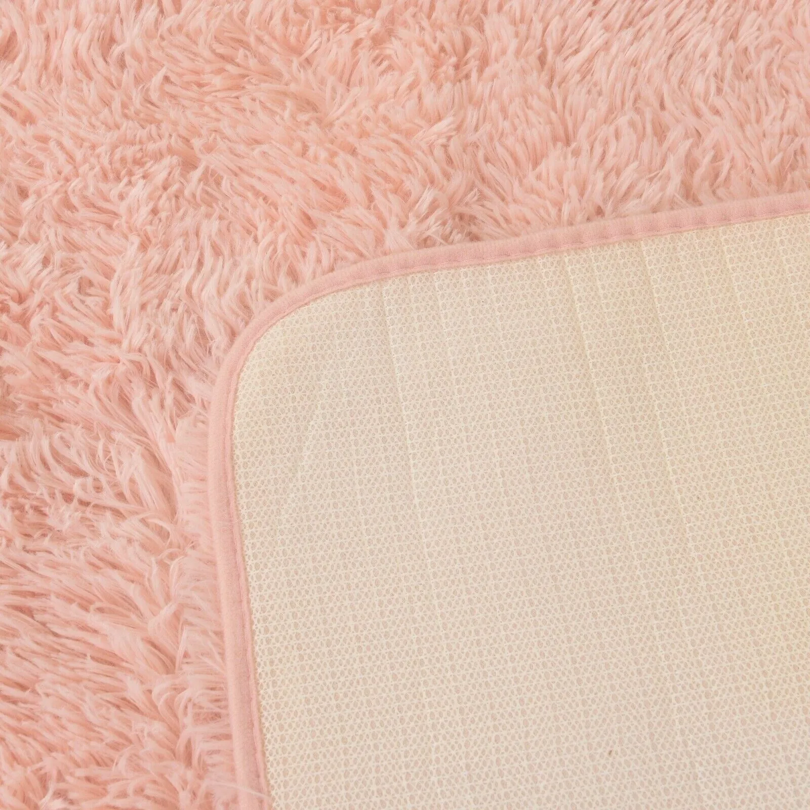 Modern Soft PV Plush Furry Area Rug - Non-Slip Fuzzy Shag - Floor Carpet for Bedroom. Living Room. Nursery - Solid Color