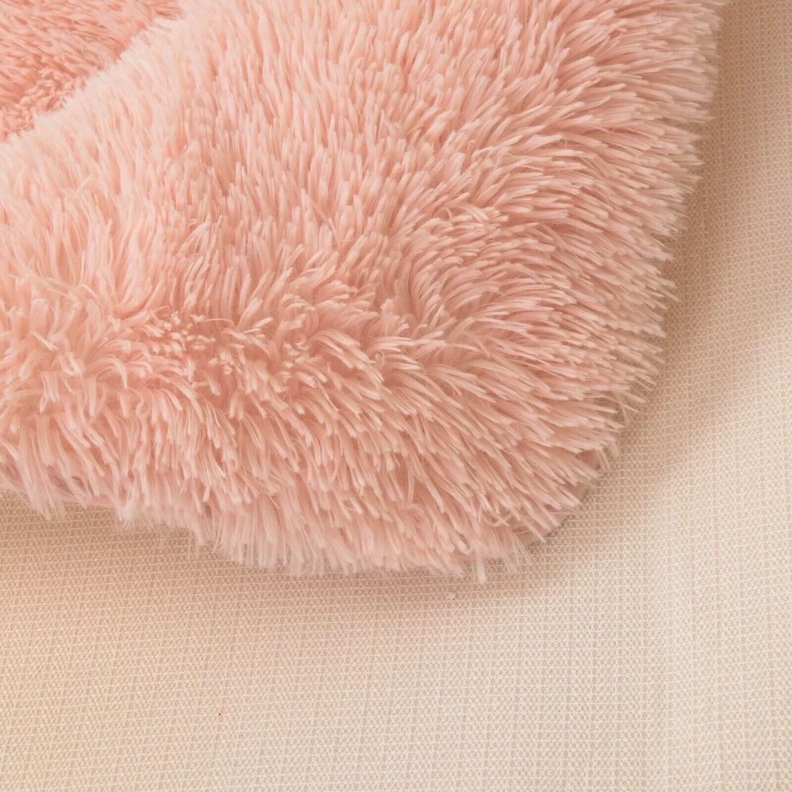 Modern Soft PV Plush Furry Area Rug - Non-Slip Fuzzy Shag - Floor Carpet for Bedroom. Living Room. Nursery - Solid Color