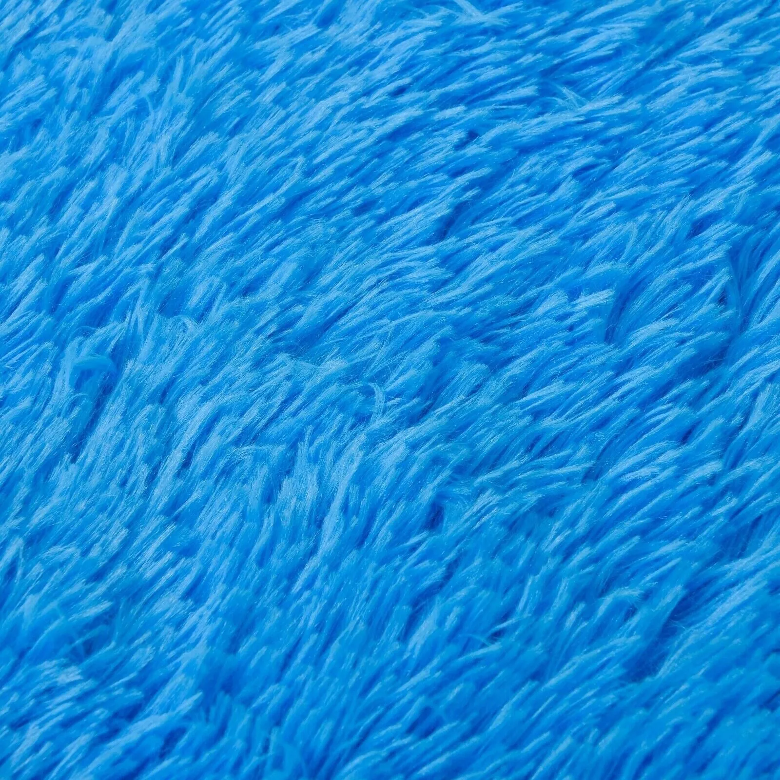 Modern Soft PV Plush Furry Area Rug - Non-Slip Fuzzy Shag - Floor Carpet for Bedroom. Living Room. Nursery - Solid Color