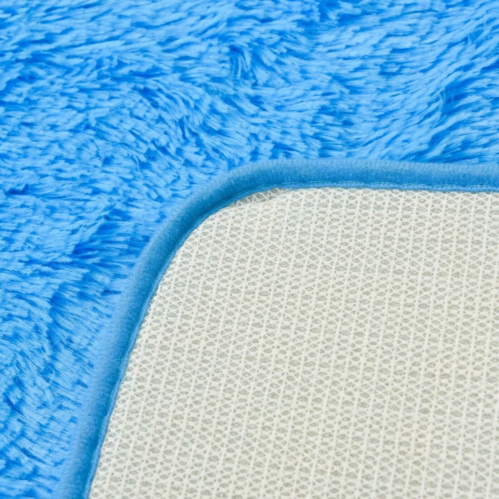 Modern Soft PV Plush Furry Area Rug - Non-Slip Fuzzy Shag - Floor Carpet for Bedroom. Living Room. Nursery - Solid Color