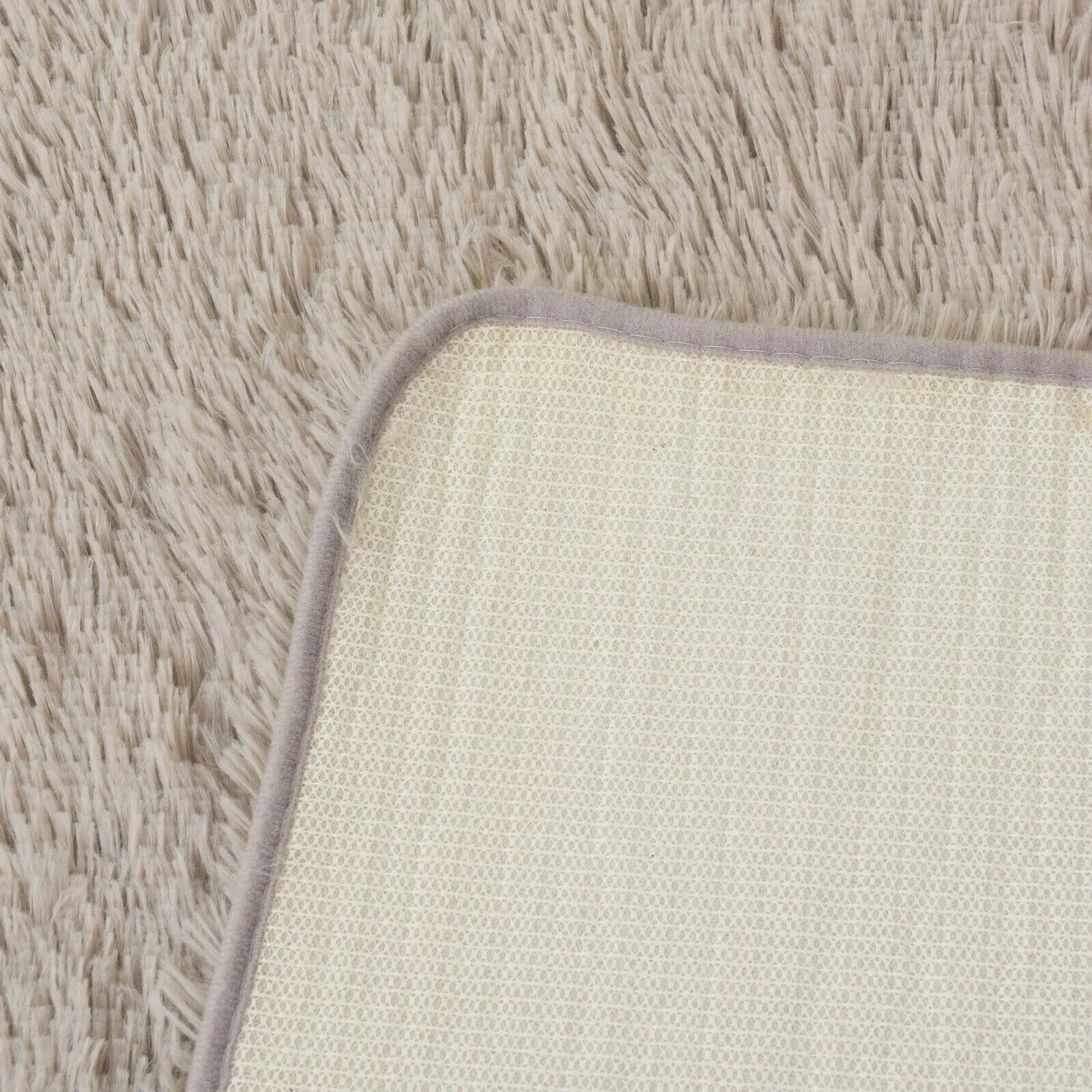 Modern Soft PV Plush Furry Area Rug - Non-Slip Fuzzy Shag - Floor Carpet for Bedroom. Living Room. Nursery - Solid Color
