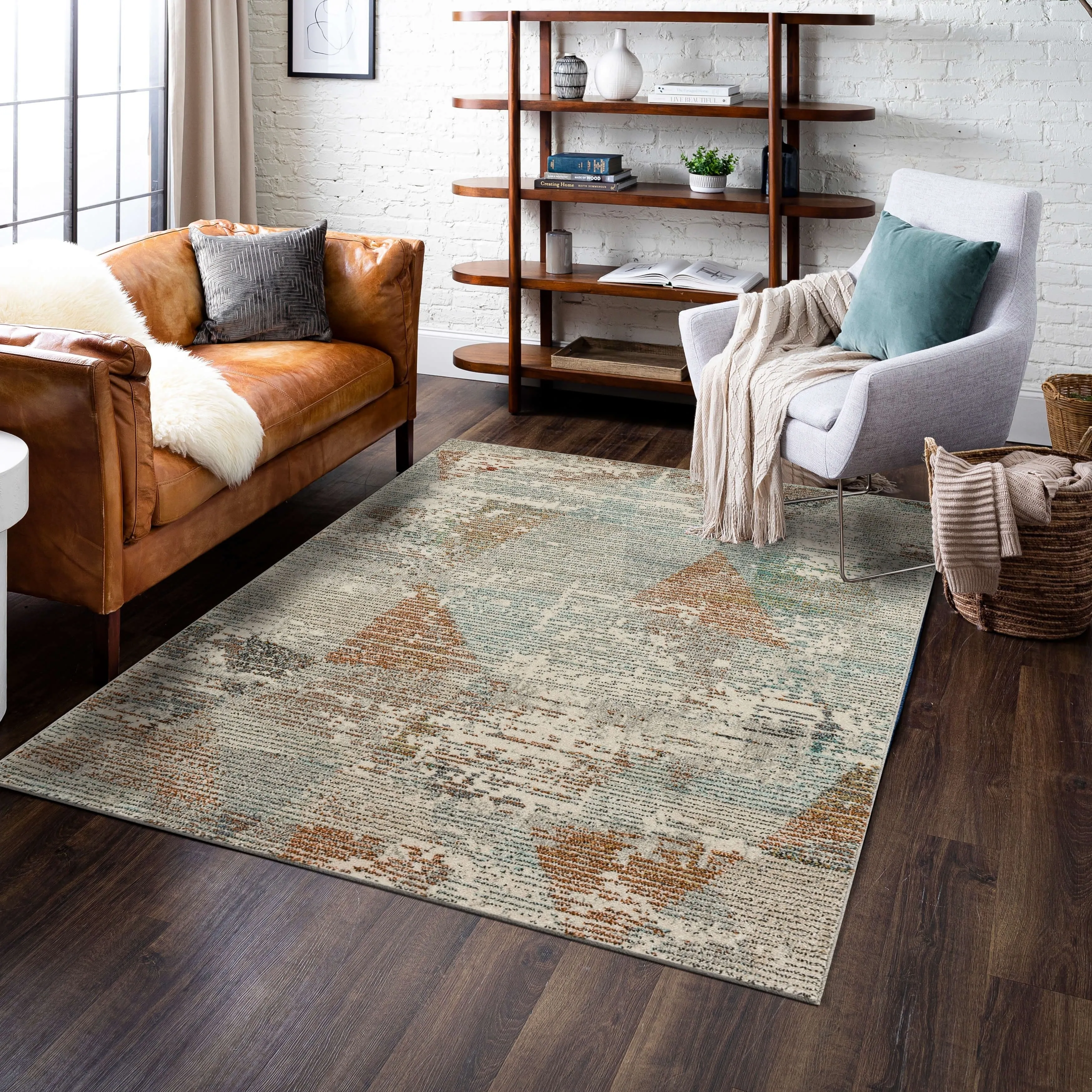 Mohawk Home Anderson Abstract Geometric Striped Contemporary Area Rug