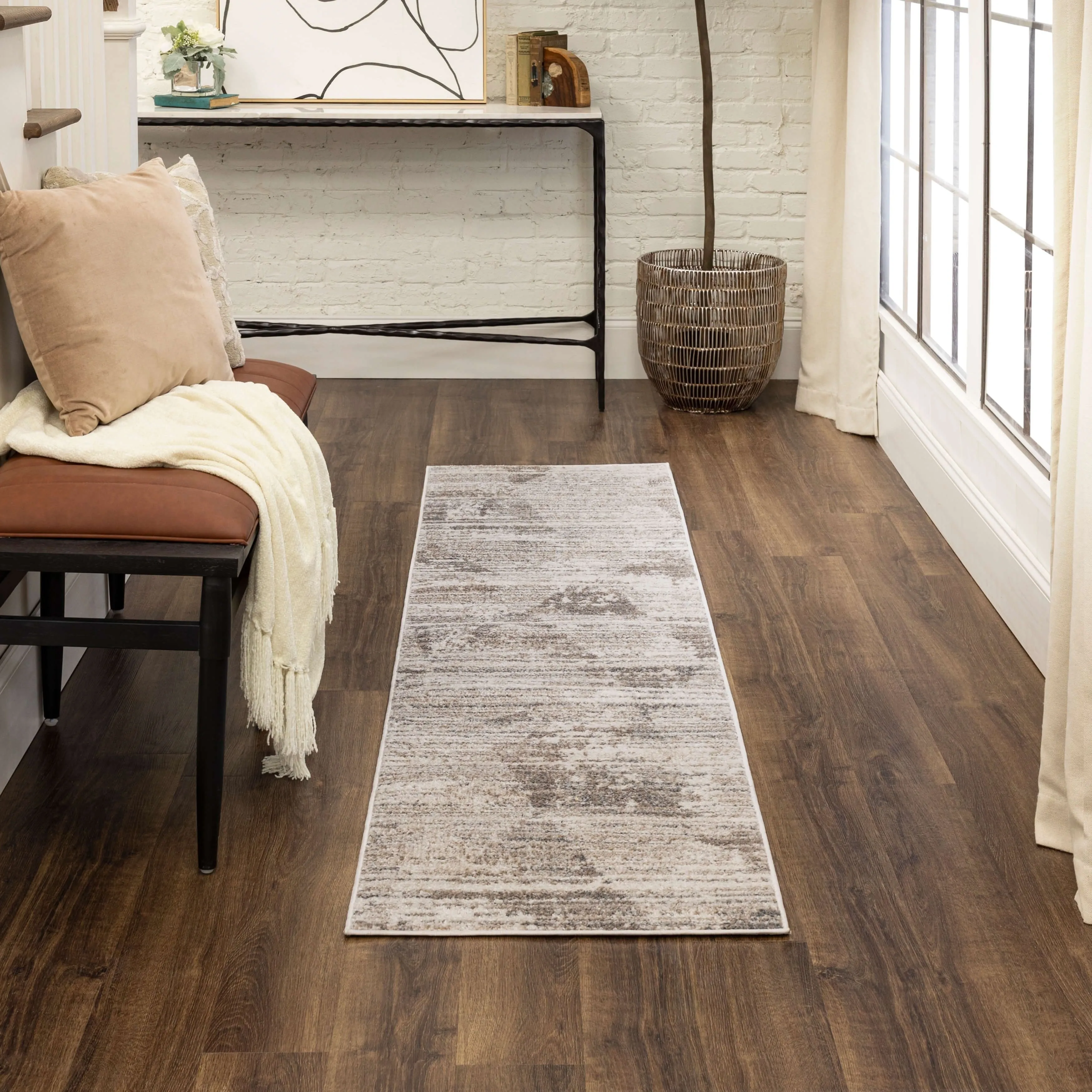 Mohawk Home Anderson Abstract Geometric Striped Contemporary Area Rug