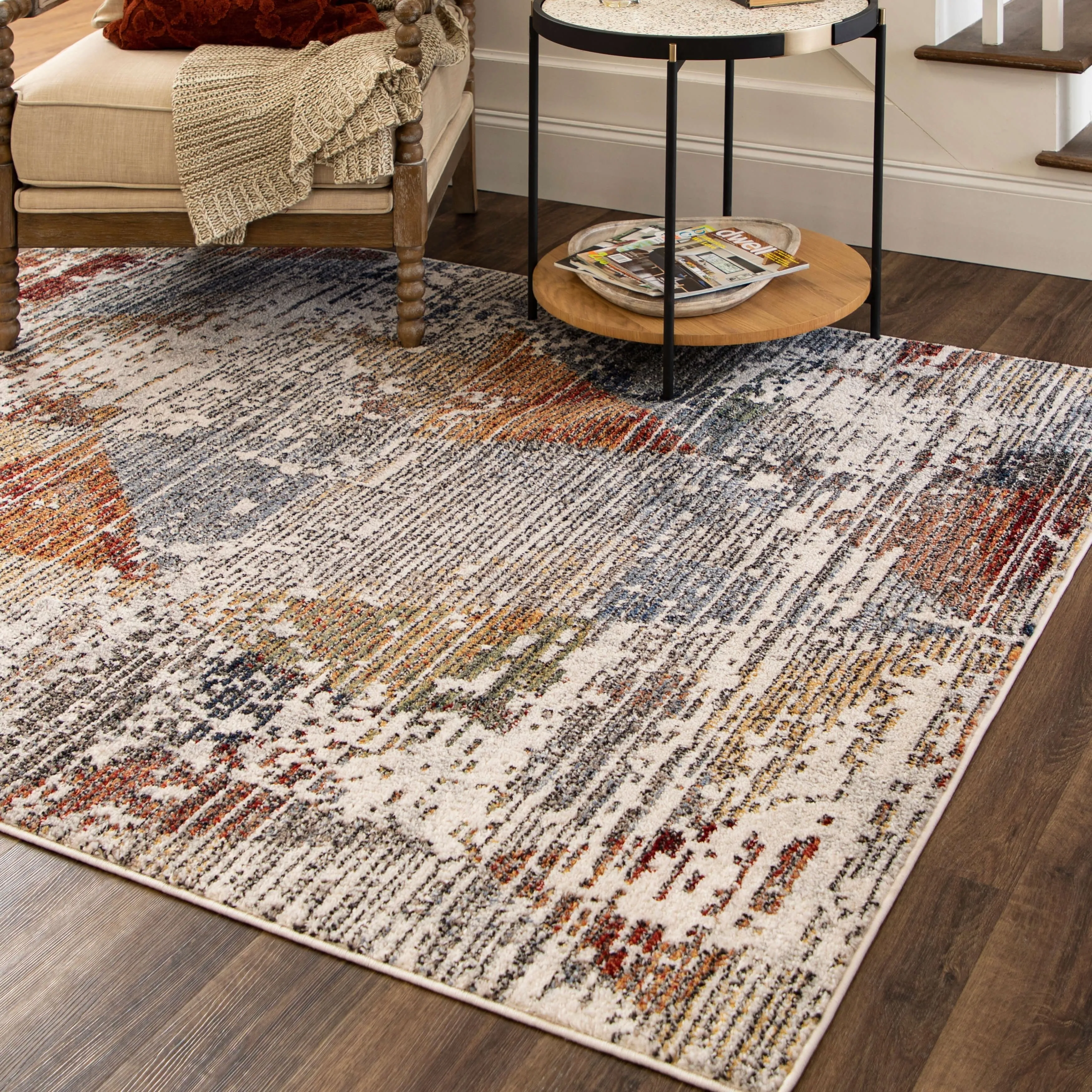 Mohawk Home Anderson Abstract Geometric Striped Contemporary Area Rug