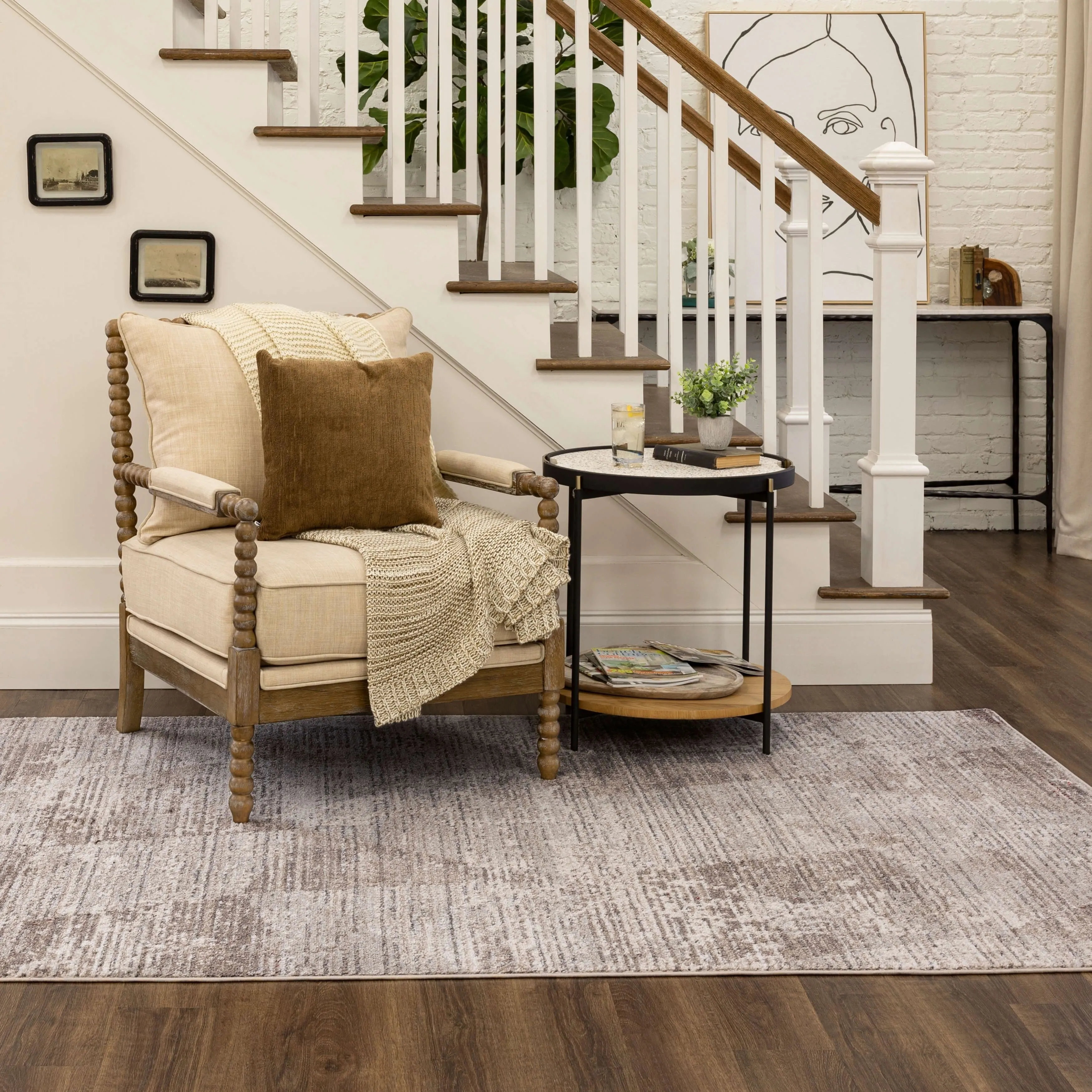 Mohawk Home Anderson Abstract Geometric Striped Contemporary Area Rug