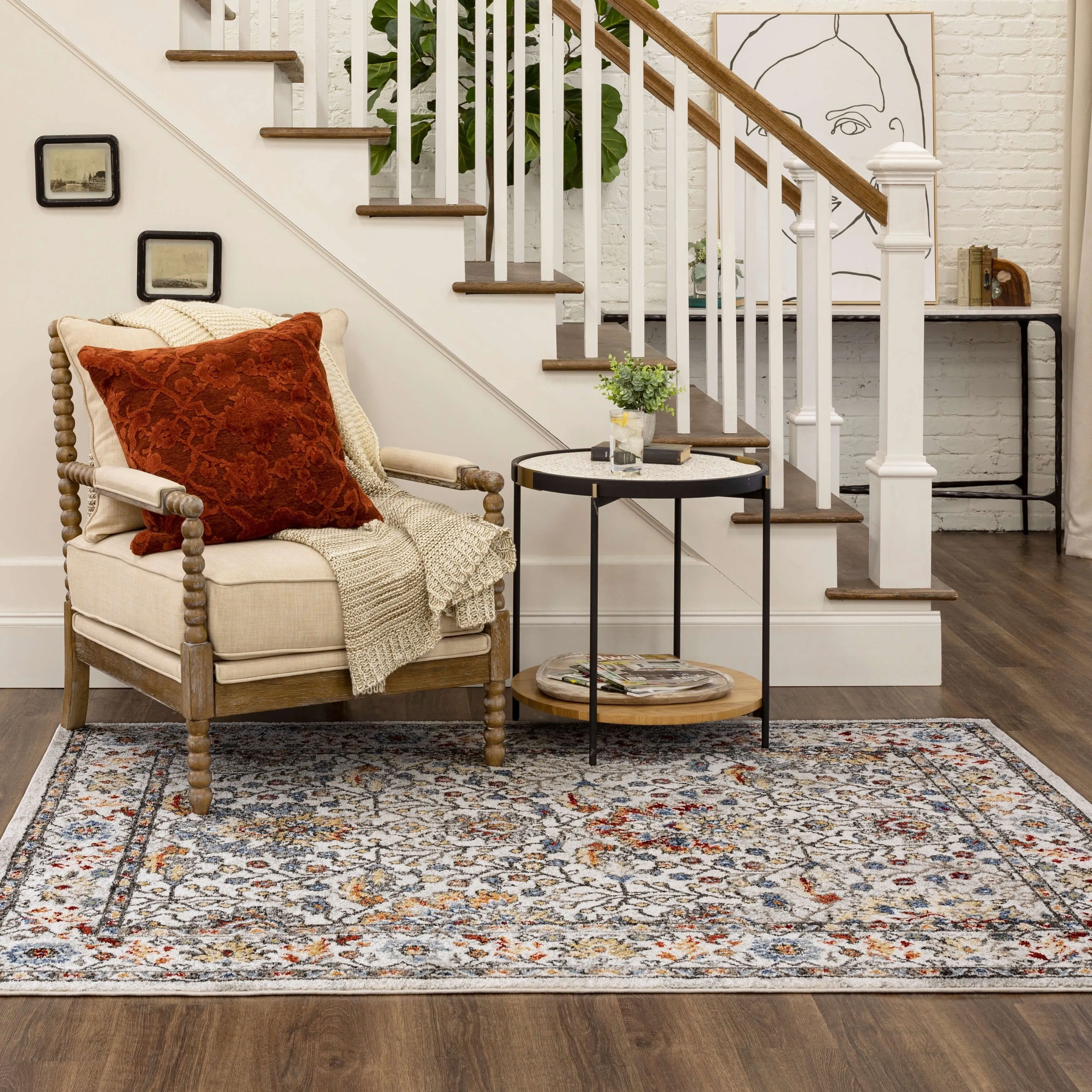 Mohawk Home Bonilla Floral Ornamental Area Rug